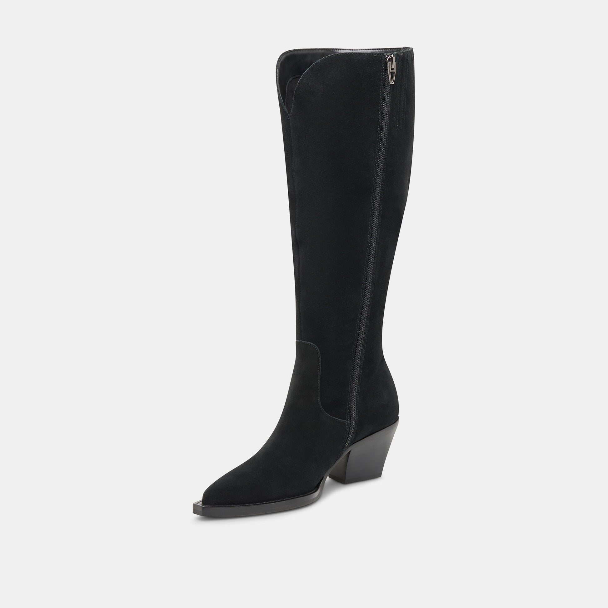 RAJ Wide Calf Boots Onyx Suede | Women's Onyx Suede Knee-High Boots
 – Dolce Vita Dolce Vita New