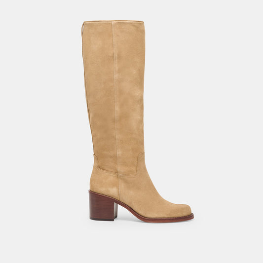 Lucyle Wide Calf Dk Taupe Suede Boots Dolce Vita Online