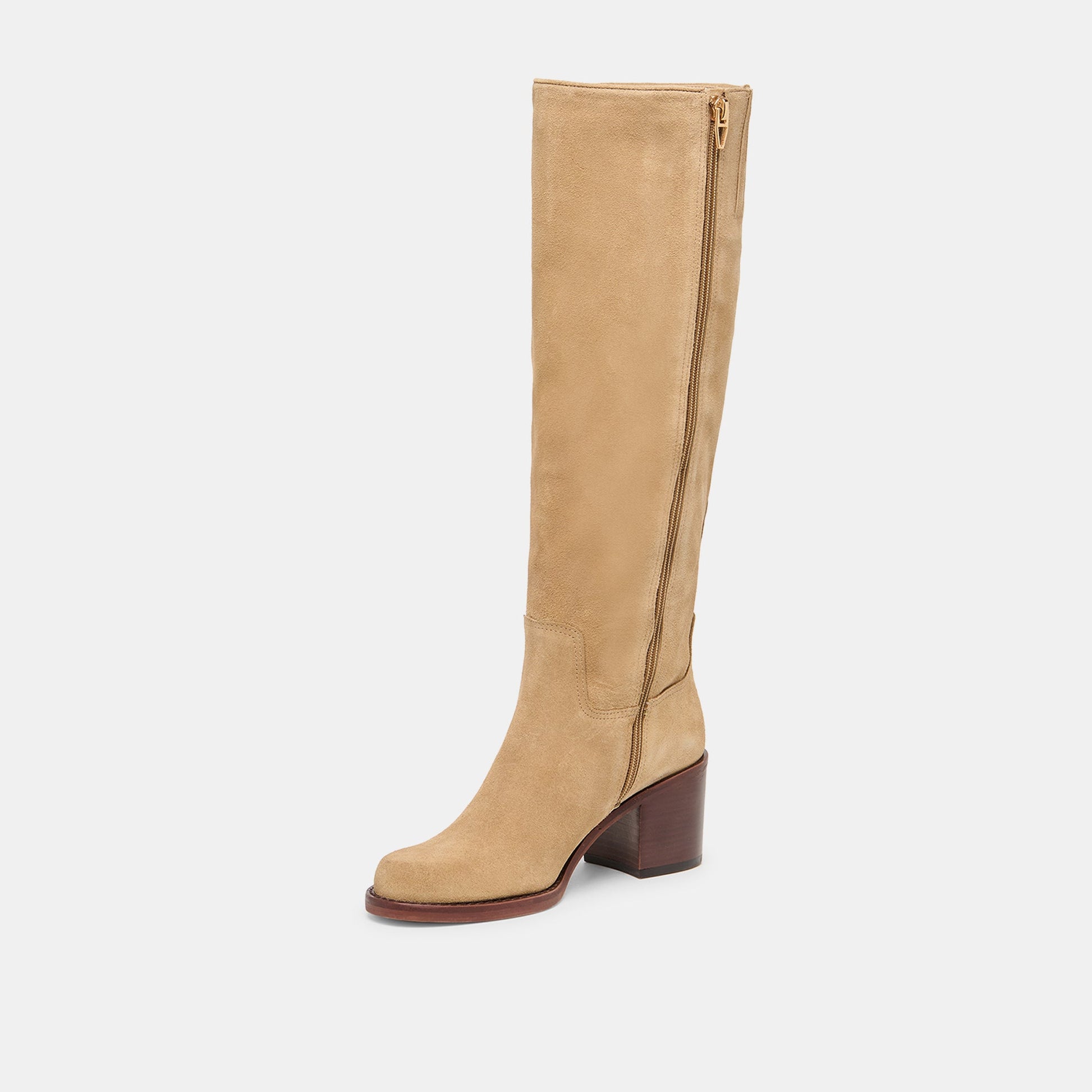 Lucyle Wide Calf Dk Taupe Suede Boots Dolce Vita Online