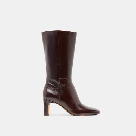 Riggs Wide Calf Chocolate Leather Boots Dolce Vita Sale