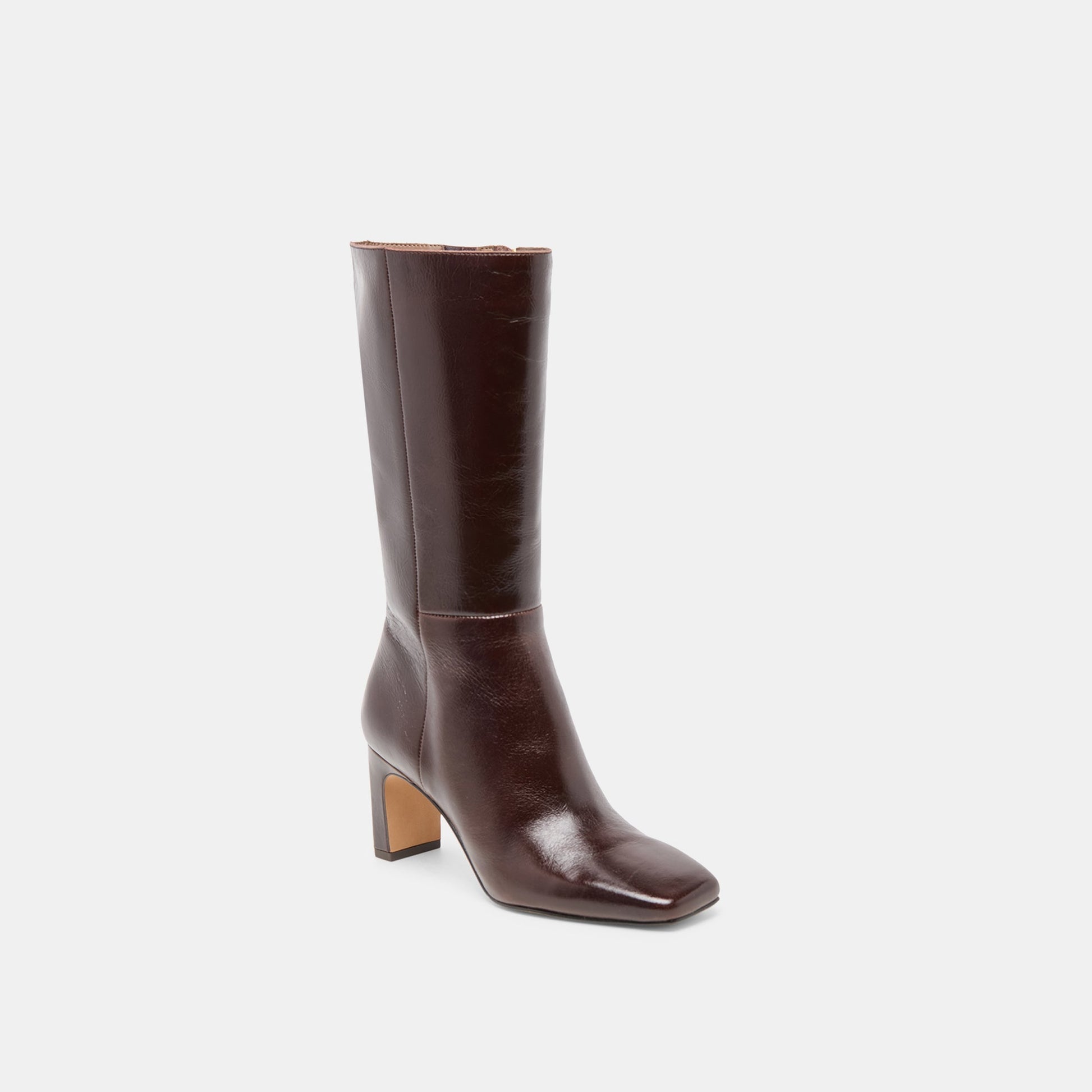 Riggs Wide Calf Chocolate Leather Boots Dolce Vita Sale