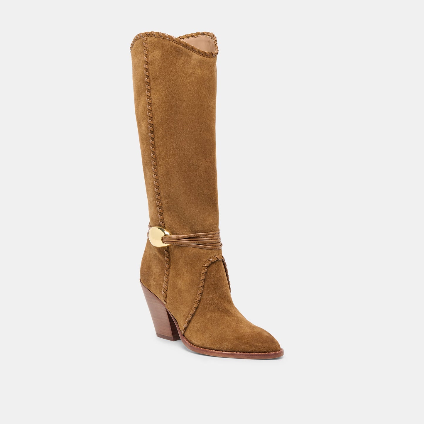 Jody Lt Brown Suede Wide Calf Boots Dolce Vita On sale