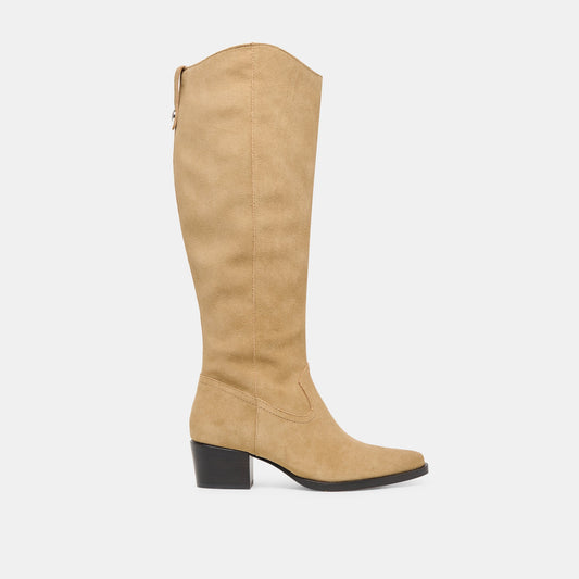 Virona H2O Waterproof Dk Taupe Suede Wide Calf Boots Dolce Vita us