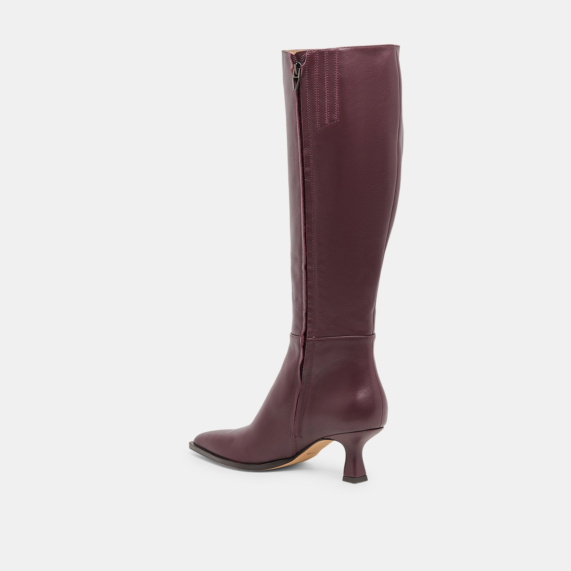 Auggie Wine Leather Wide Calf Boots Dolce Vita Online
