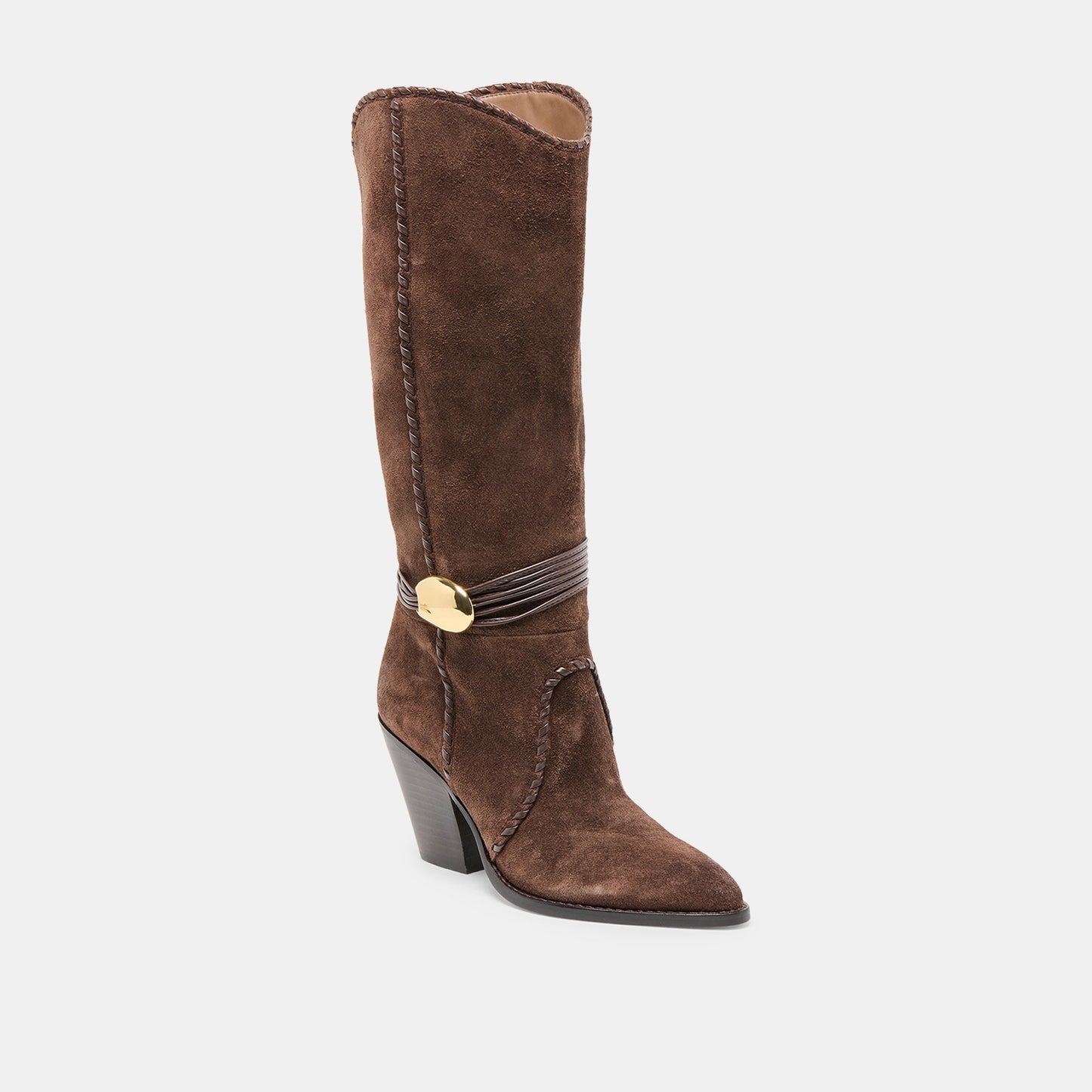 Jody Dk Brown Suede Wide Calf Boots Dolce Vita On sale