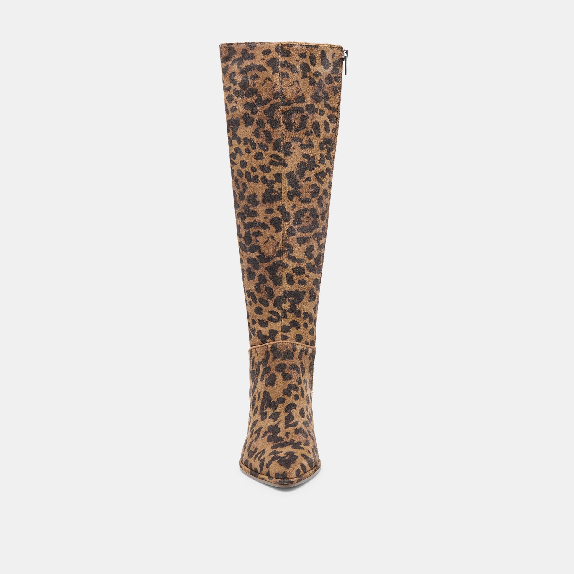 Aldy Brown Leopard Printed Suede Wide Calf Boots Dolce Vita Online