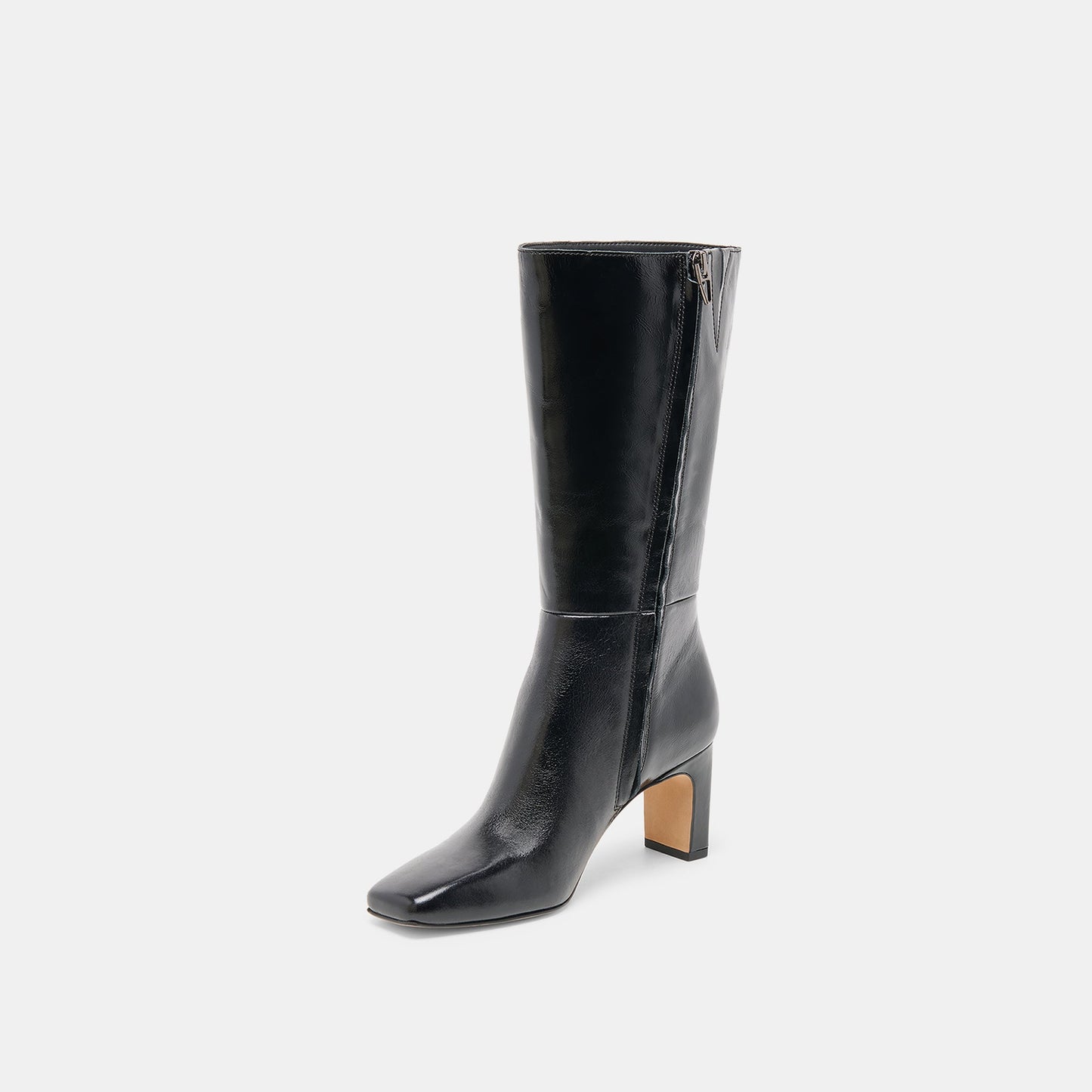 Riggs Wide Calf Black Leather Boots Dolce Vita Outlet