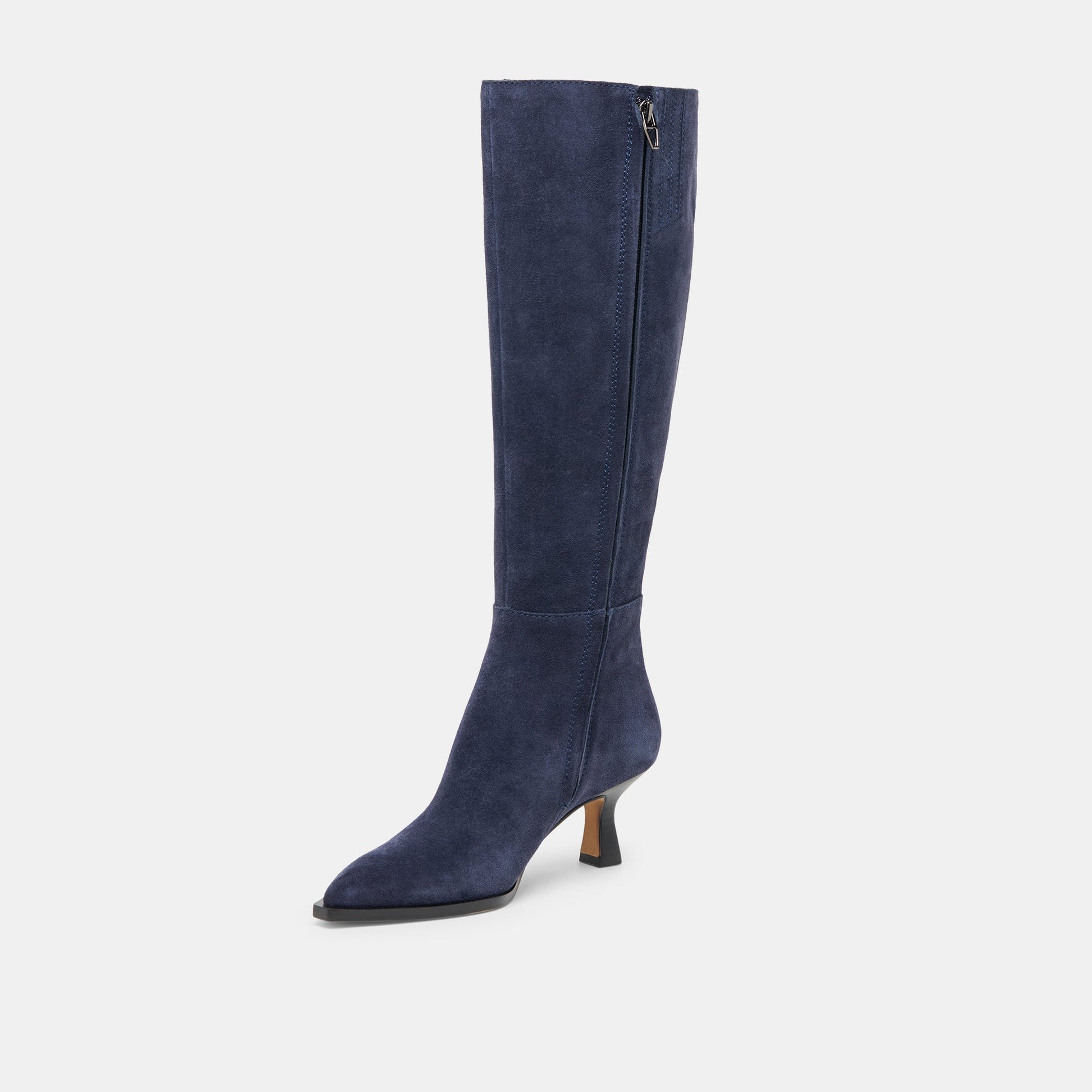 Auggie Navy Suede Wide Calf Boots Dolce Vita For sale