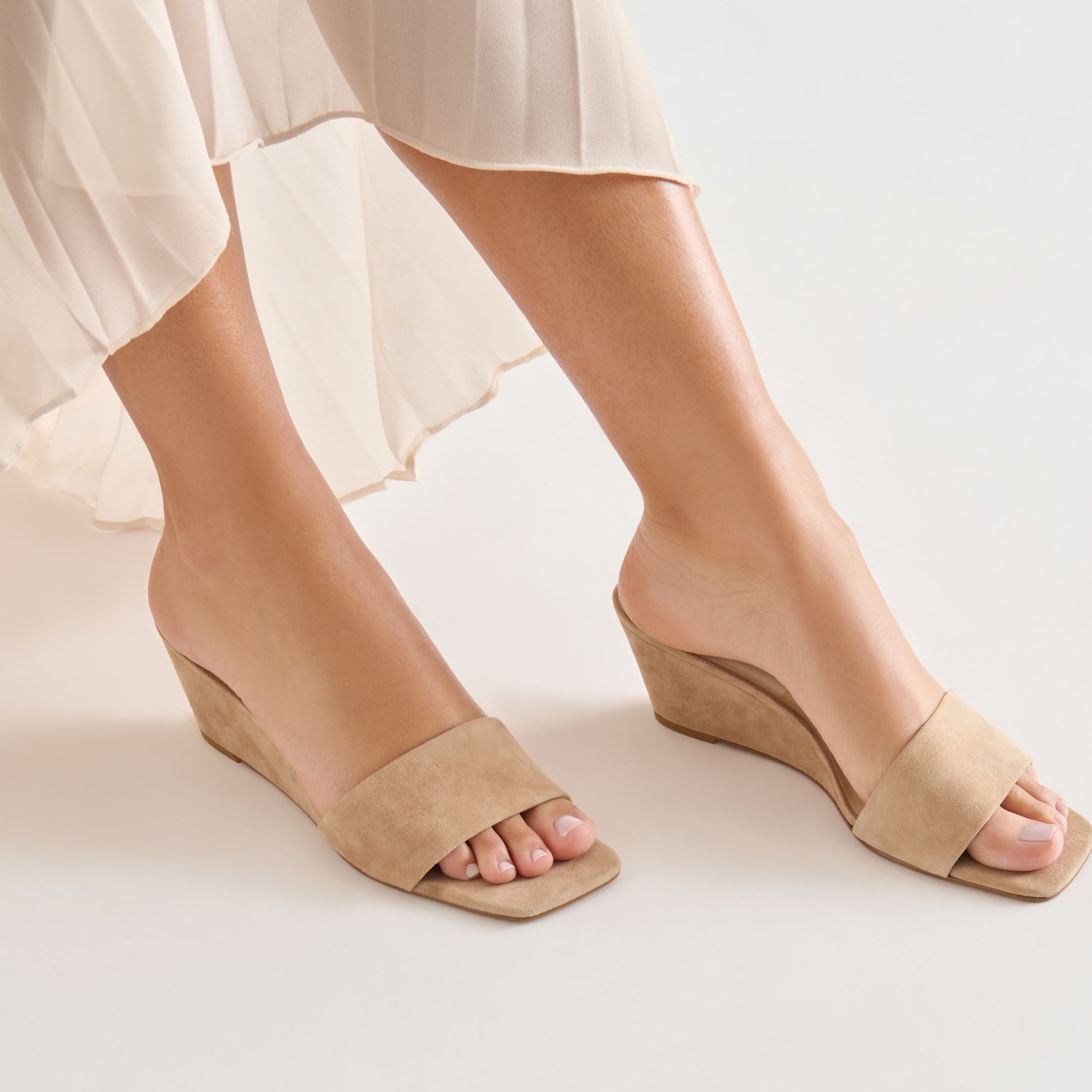 Qaily Camel Suede Wedges Dolce Vita On sale