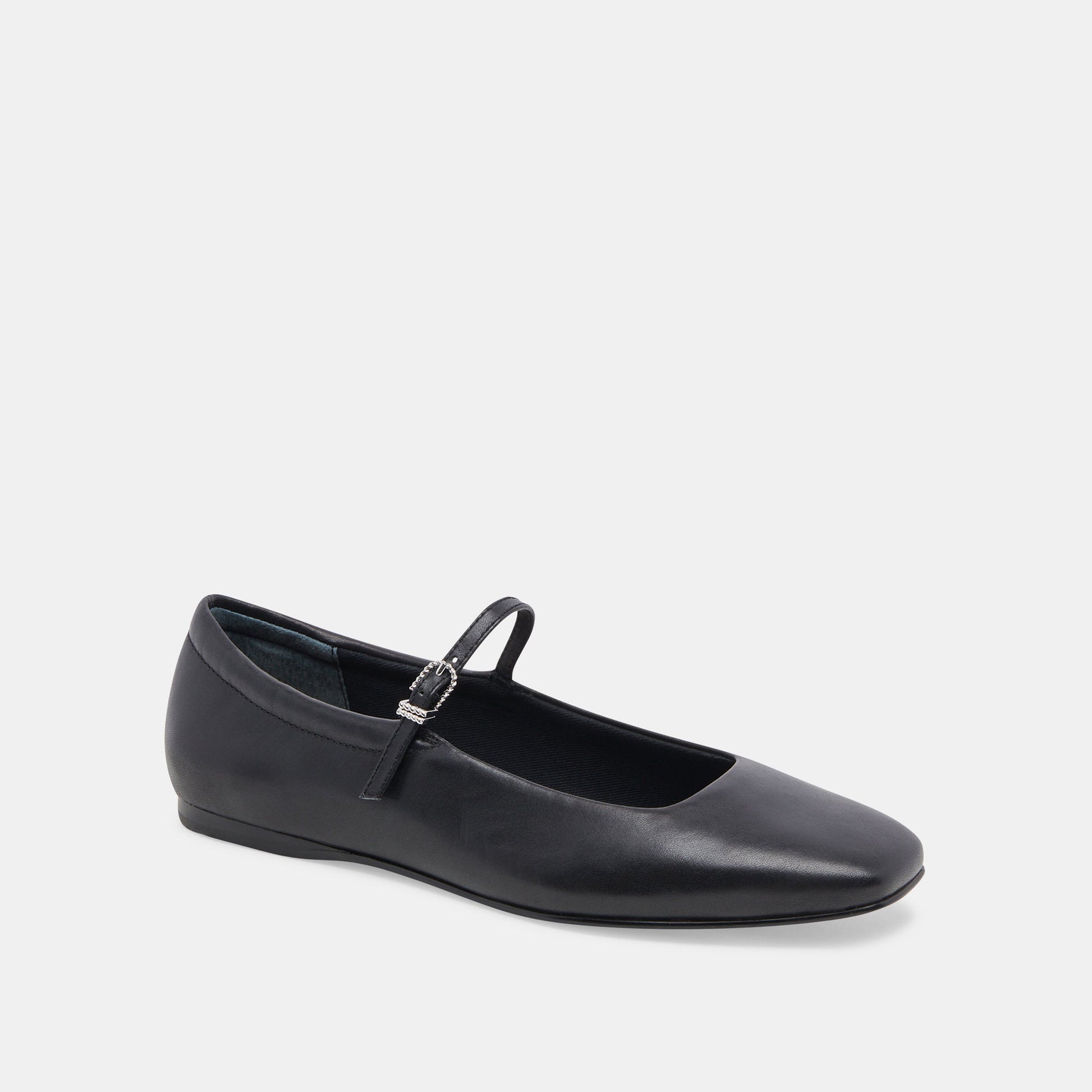 Reyes Black Leather Ballet Flats Dolce Vita us