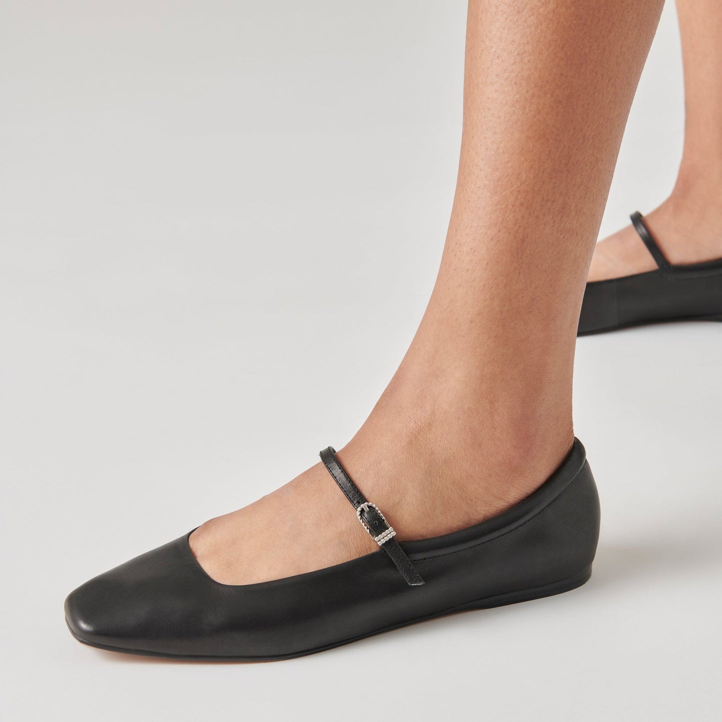 Reyes Black Leather Ballet Flats Dolce Vita us