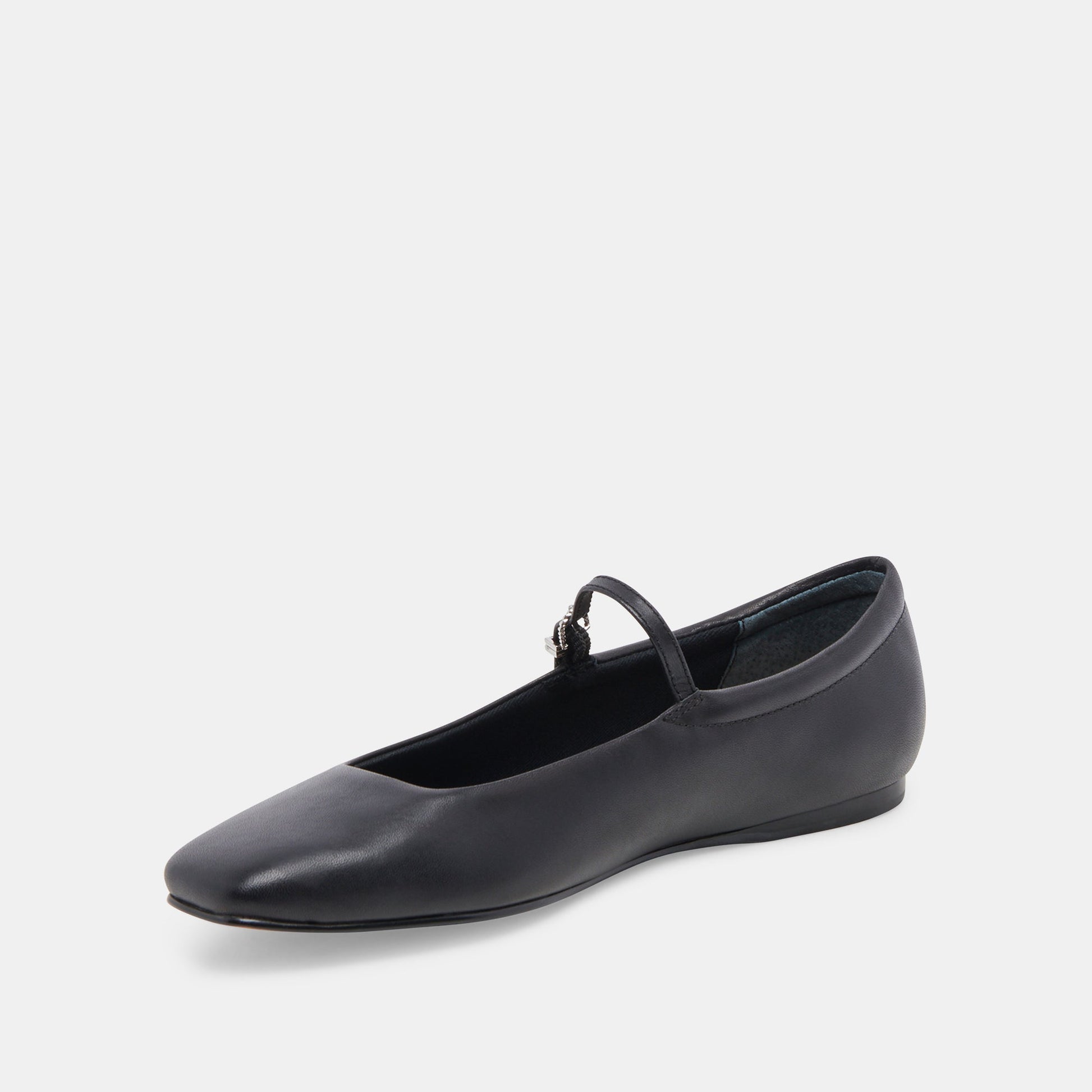 Reyes Black Leather Ballet Flats Dolce Vita us