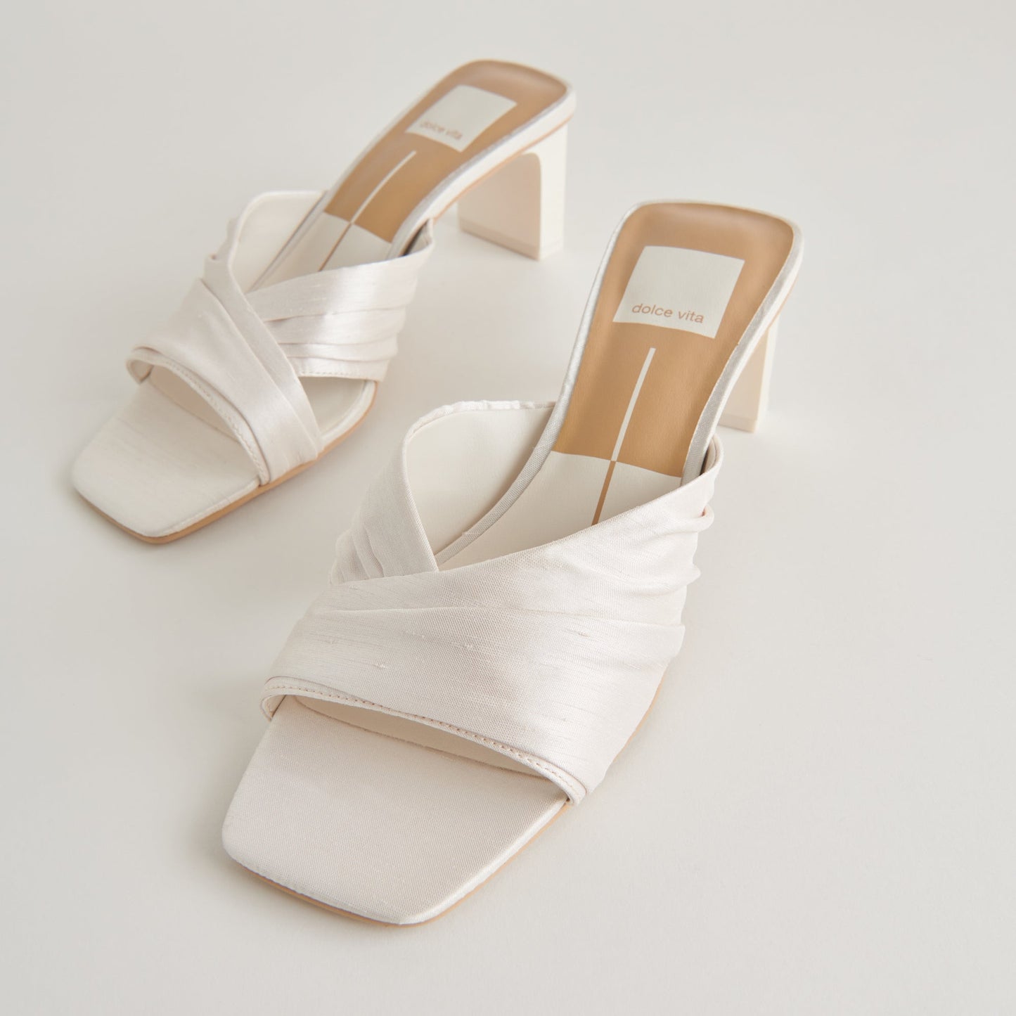 CARLAN HEELS OFF WHITE SILK
 – Dolce Vita Dolce Vita Sale