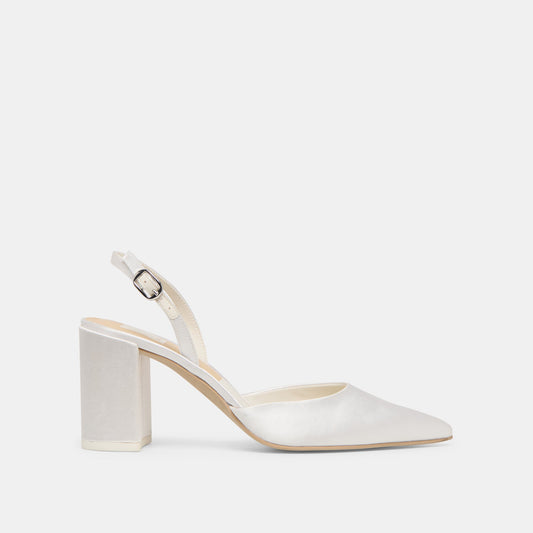Carel True White Satin High Heels Dolce Vita us