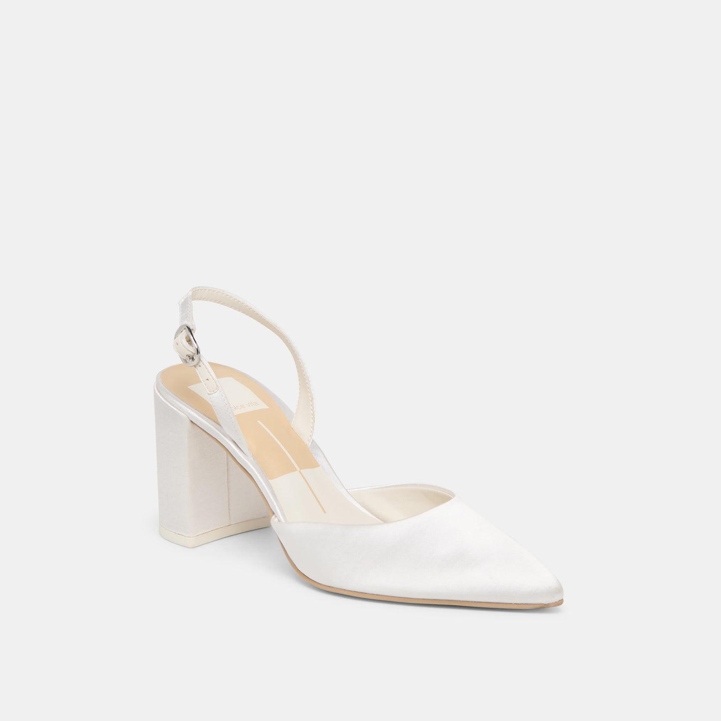 Carel True White Satin High Heels Dolce Vita us