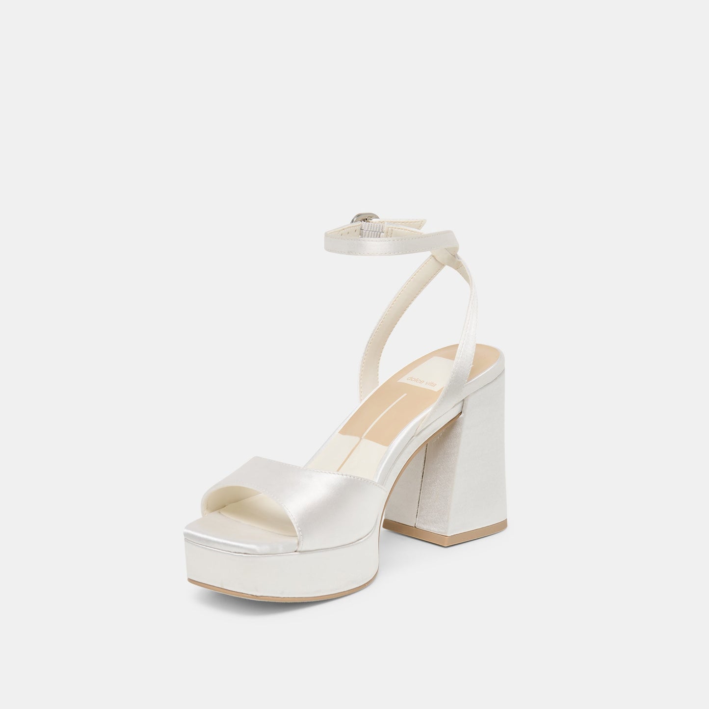 Felica White Satin Heels Dolce Vita New