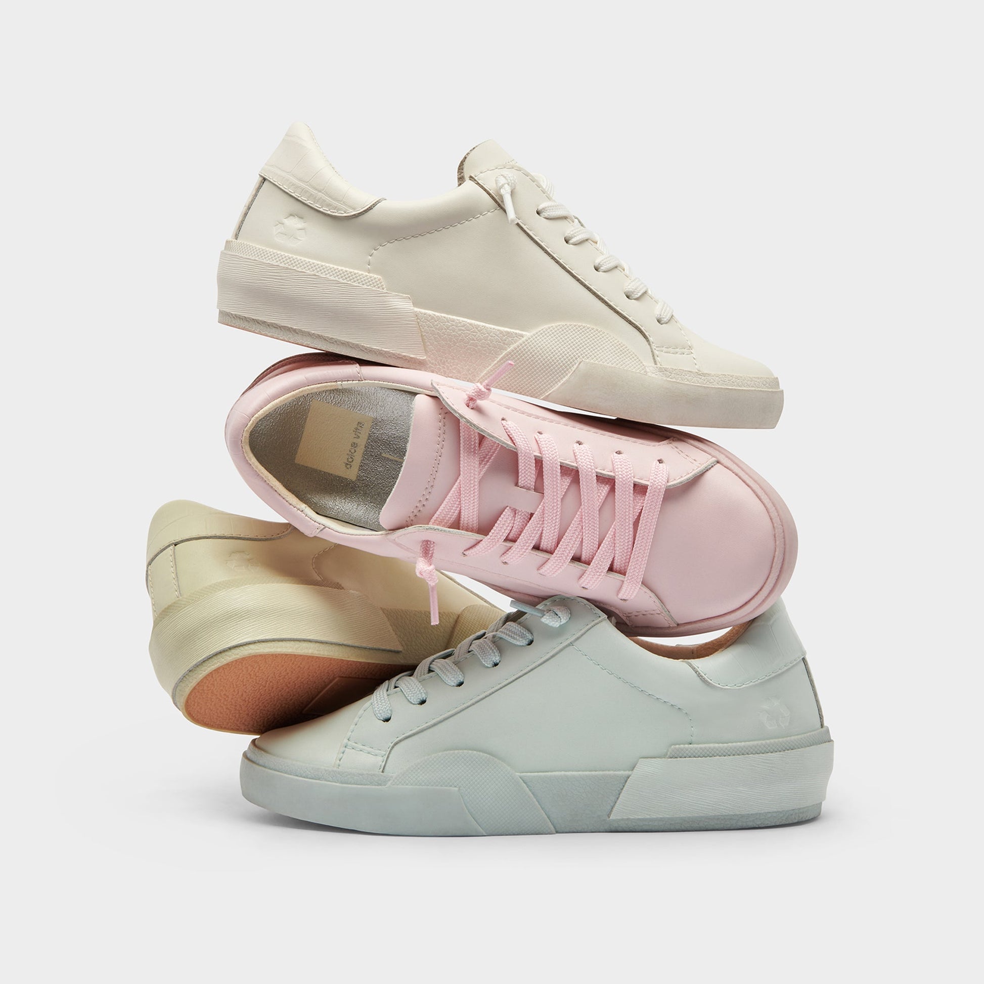 Zina 306 Sneakers White Recycled Leather | White Leather Sneakers
 – Dolce Vita Dolce Vita Outlet