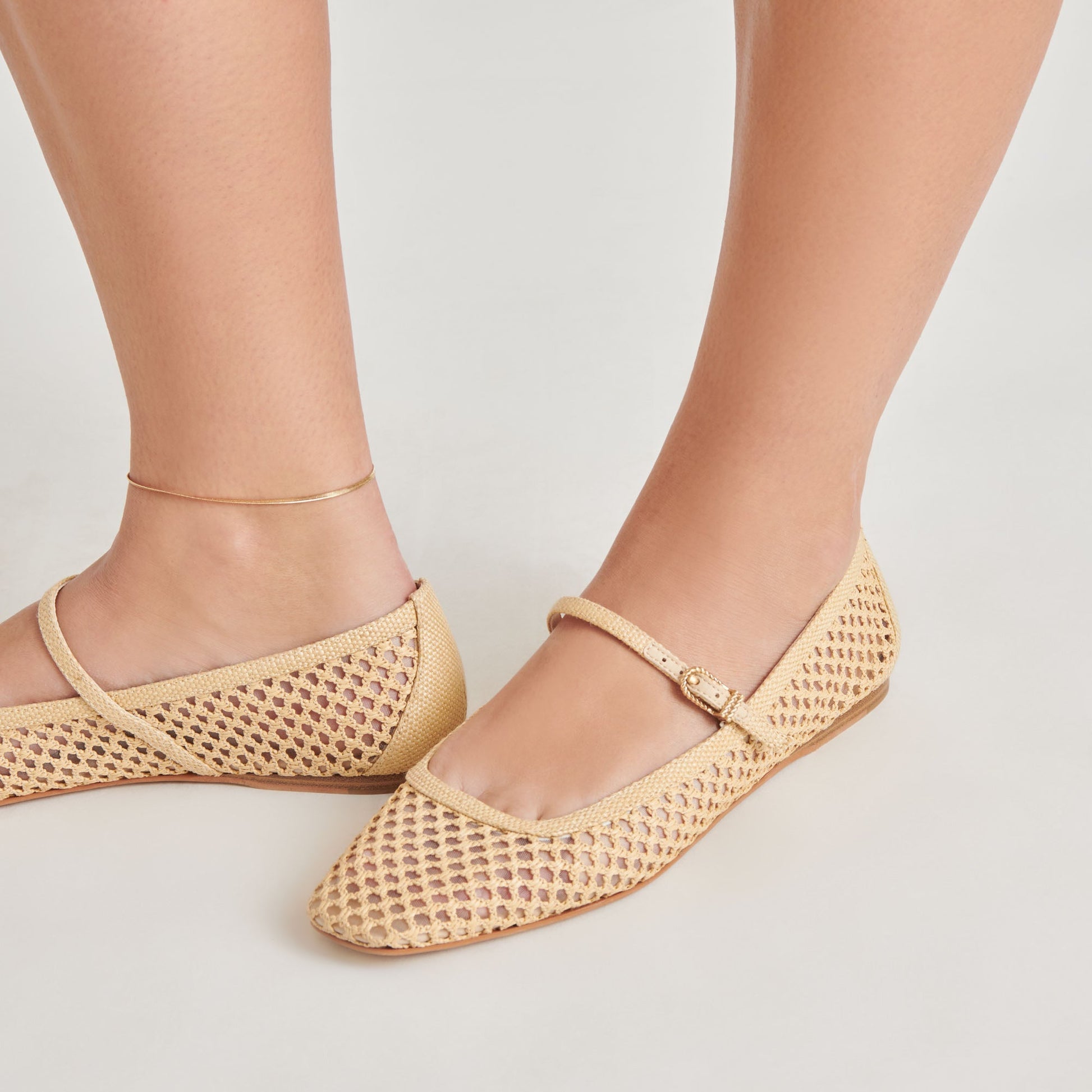 Reyes Lt Natural Woven Raffia Ballet Flats Dolce Vita On sale