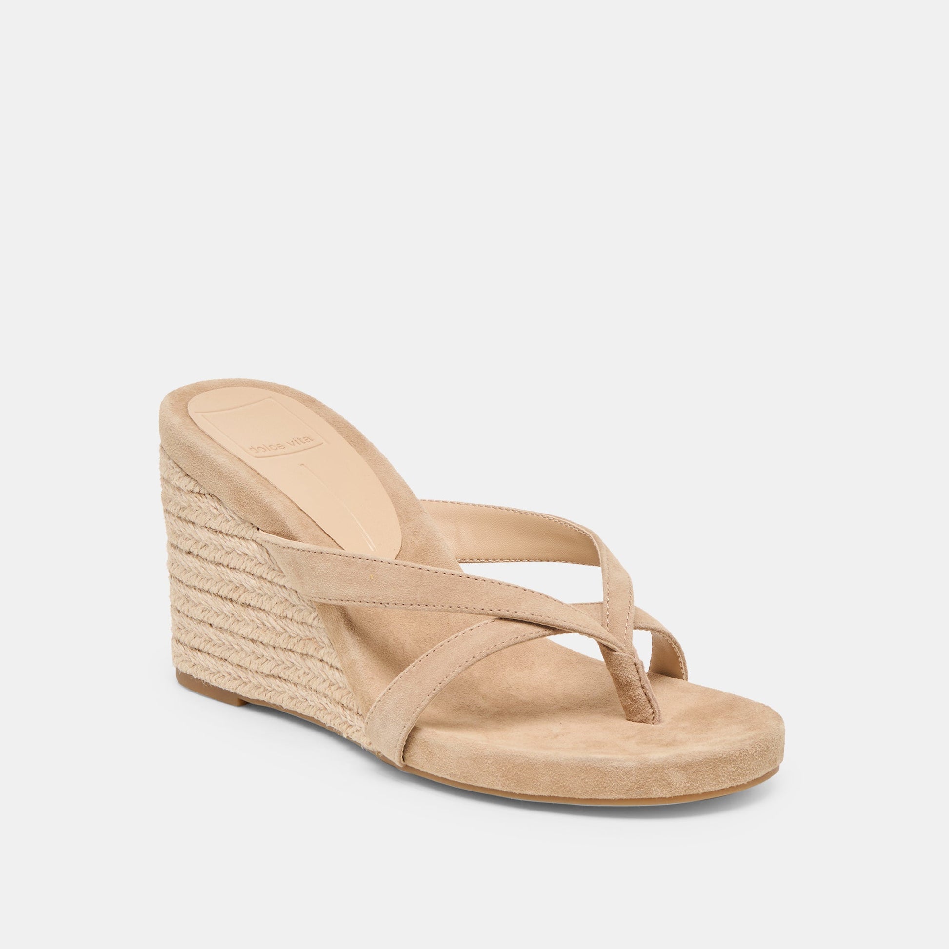 Helan Espadrille Camel Suede Wedges Dolce Vita For sale