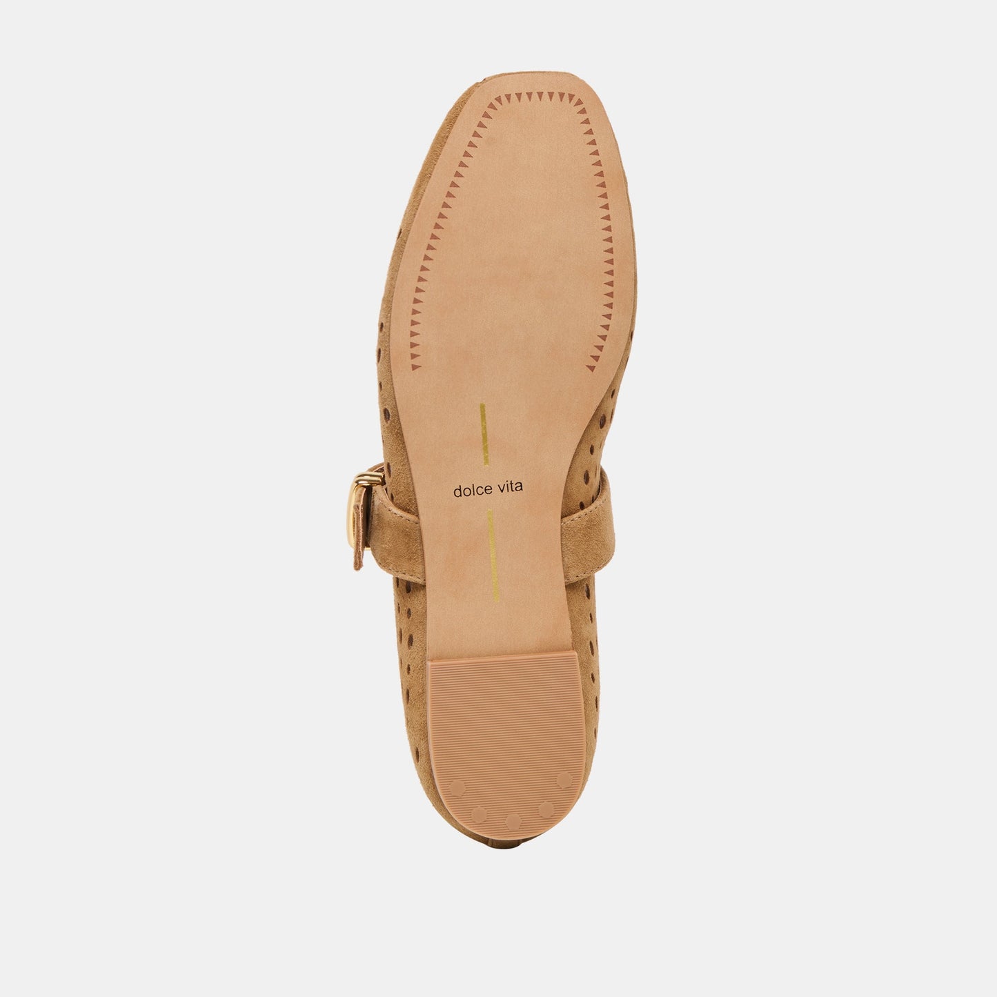 Mikel Lt Brown Perforated Suede Ballet Flats Dolce Vita Sale