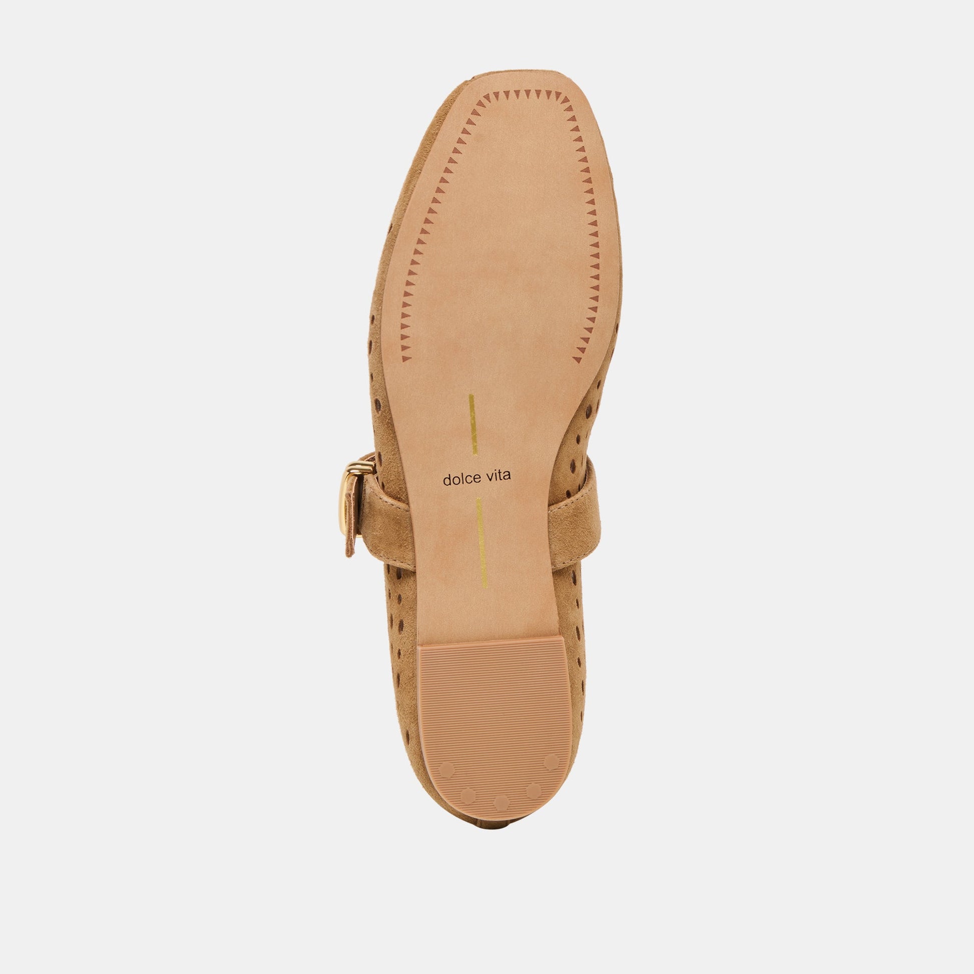 Mikel Lt Brown Perforated Suede Ballet Flats Dolce Vita Sale