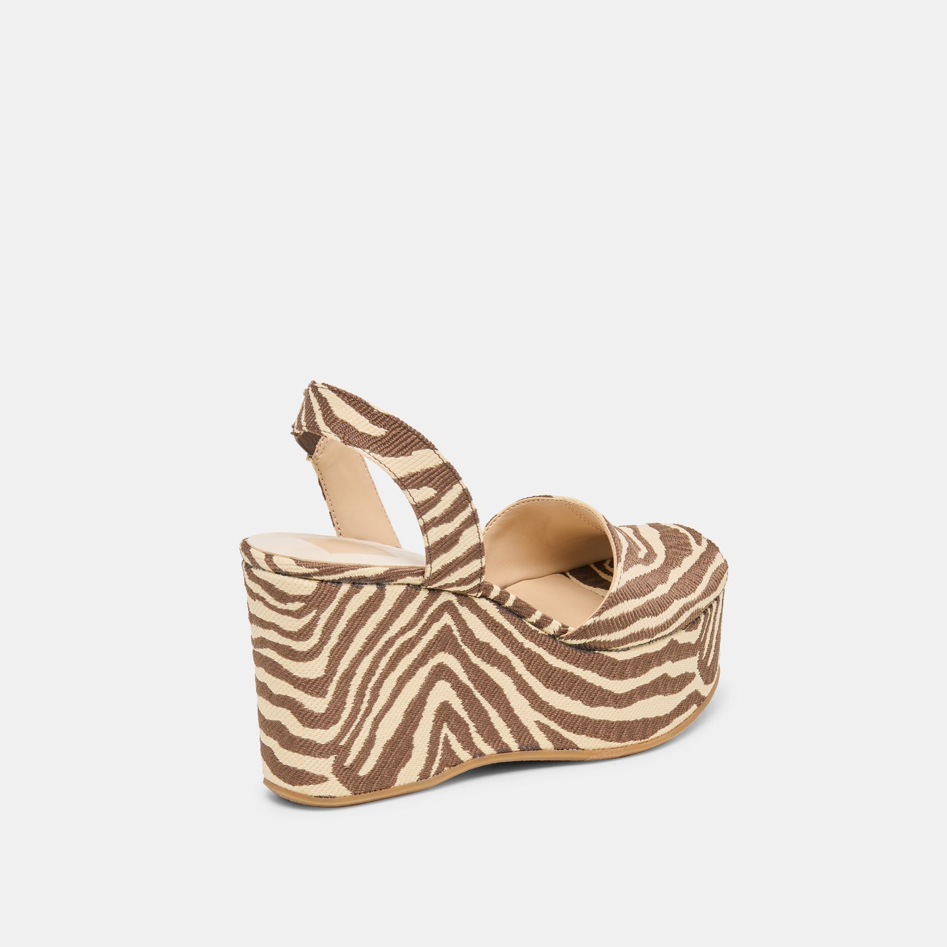 Akera Beige Zebra Raffia Wedges Dolce Vita Discount