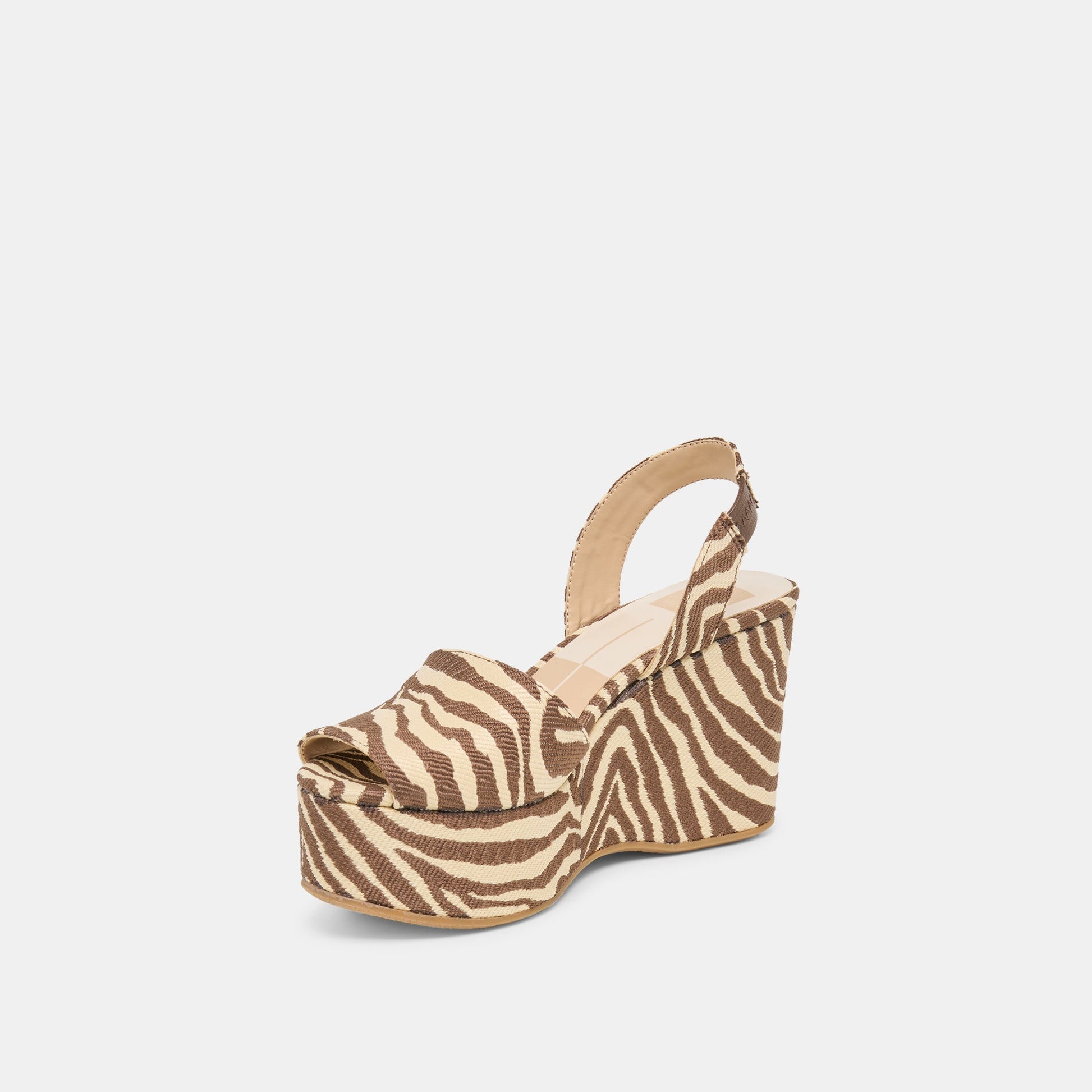 Akera Beige Zebra Raffia Wedges Dolce Vita Discount