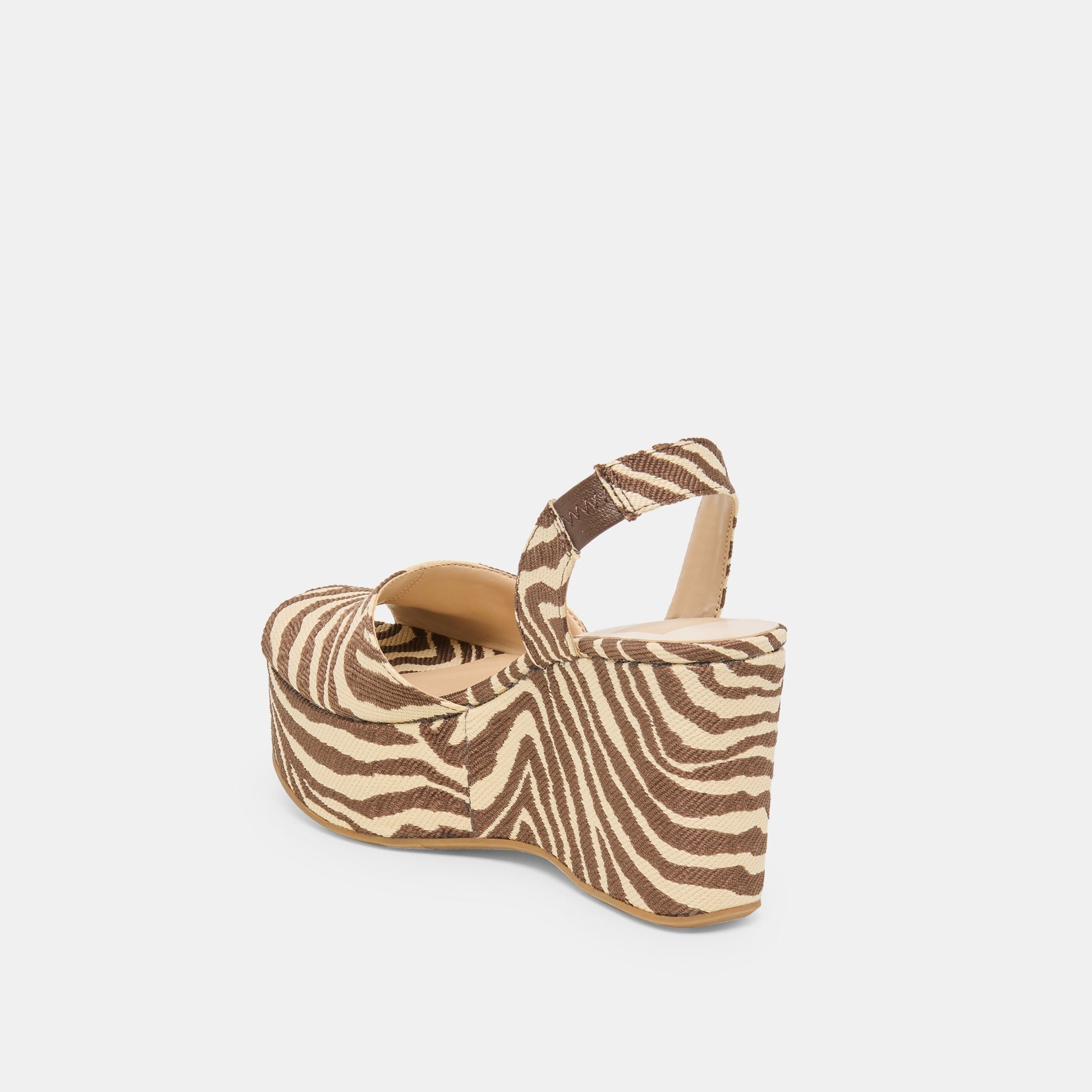 Akera Beige Zebra Raffia Wedges Dolce Vita Discount