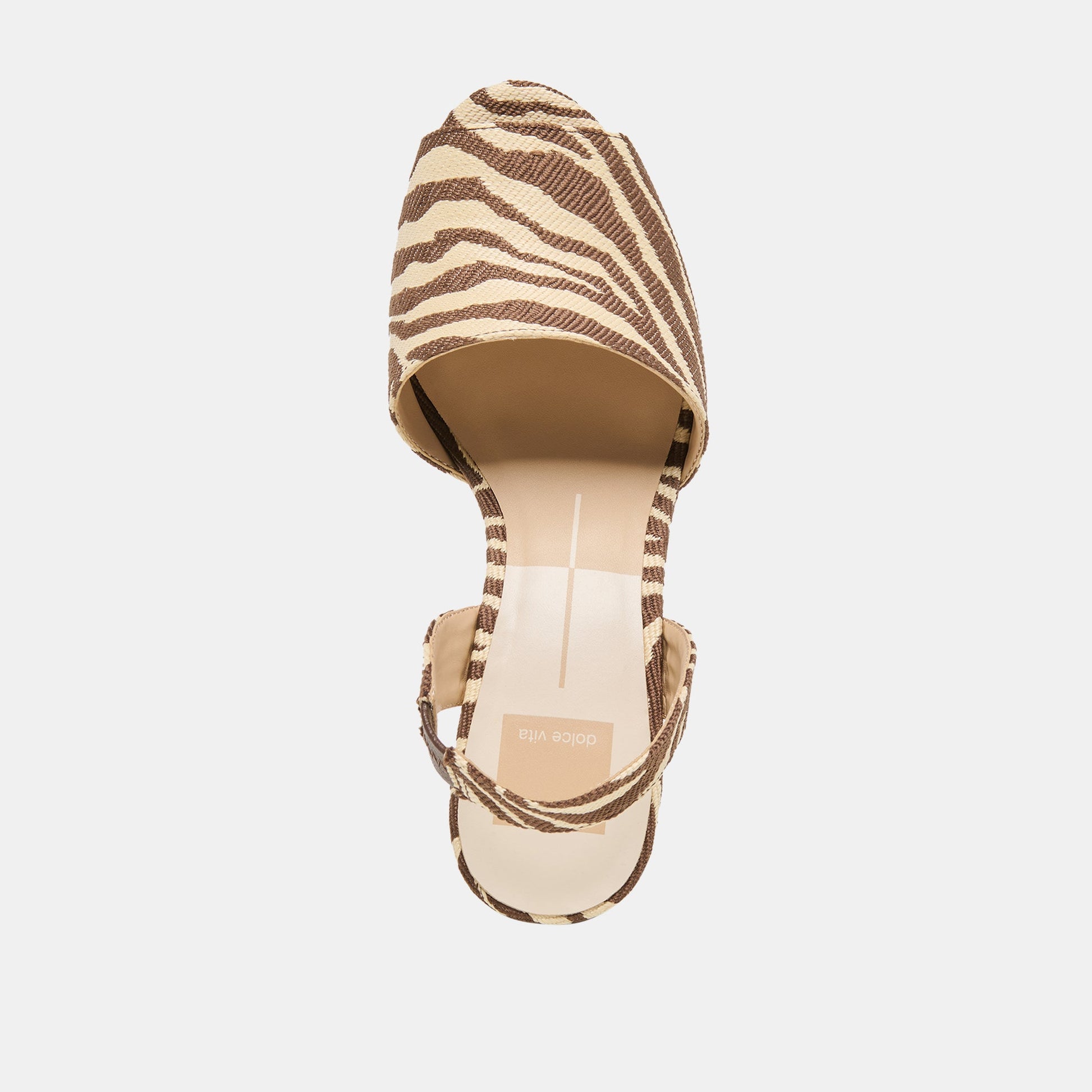 Akera Beige Zebra Raffia Wedges Dolce Vita Discount