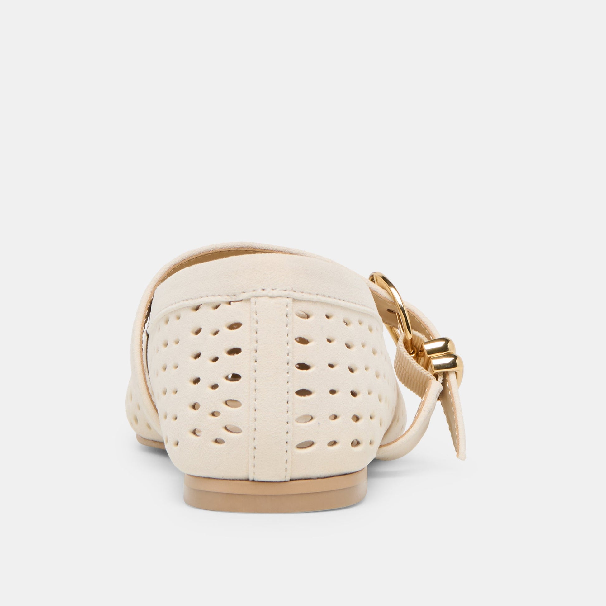 Mikel Creme Perforated Suede Ballet Flats Dolce Vita Sale