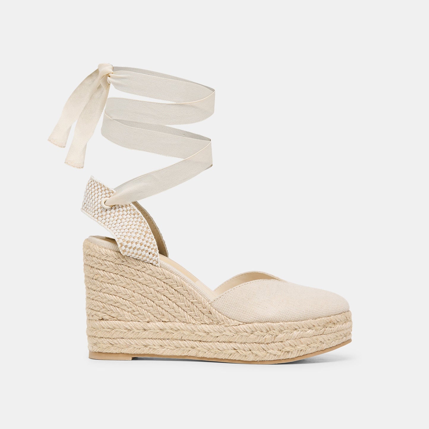 Noura Ecru Linen Wedges Dolce Vita On sale