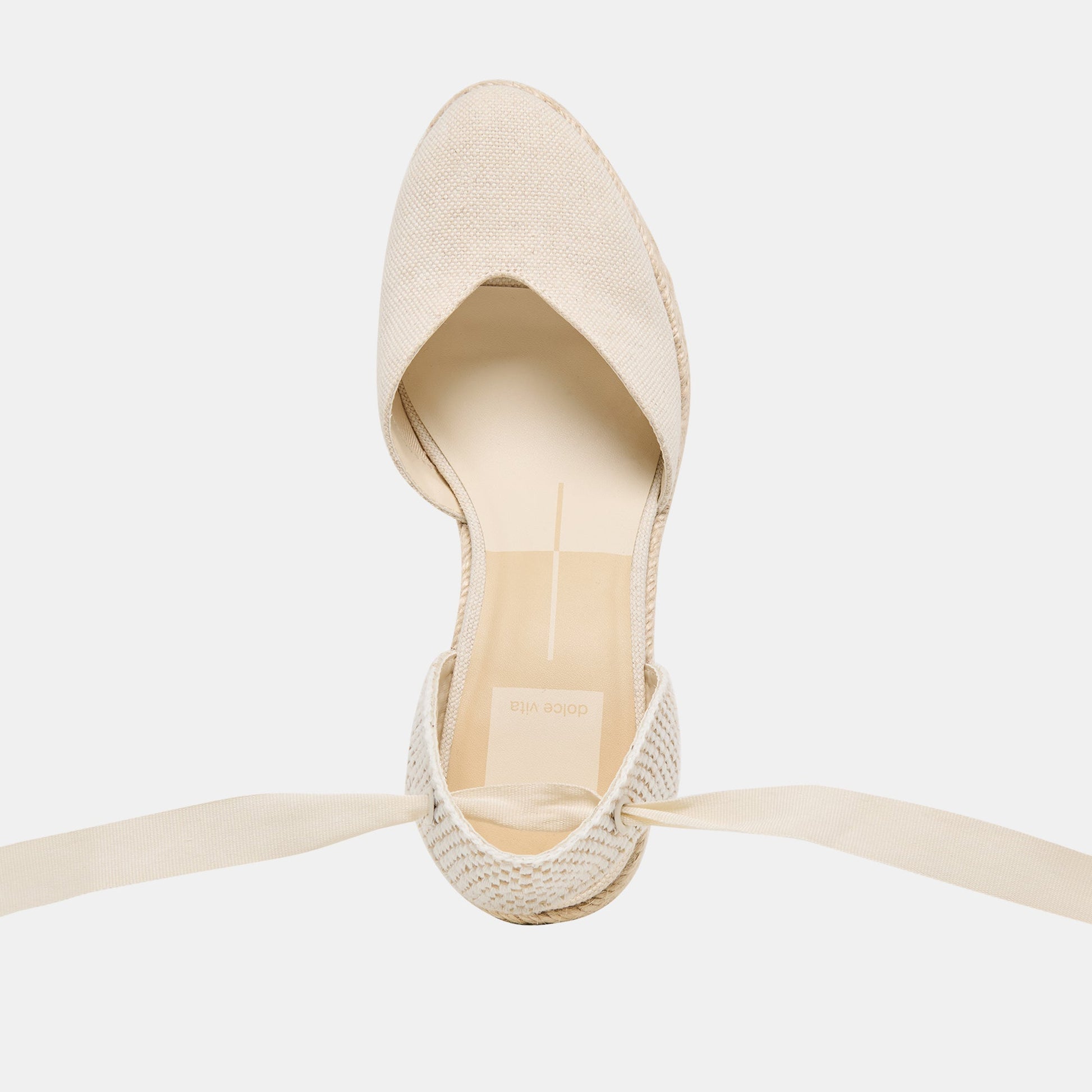 Noura Ecru Linen Wedges Dolce Vita On sale