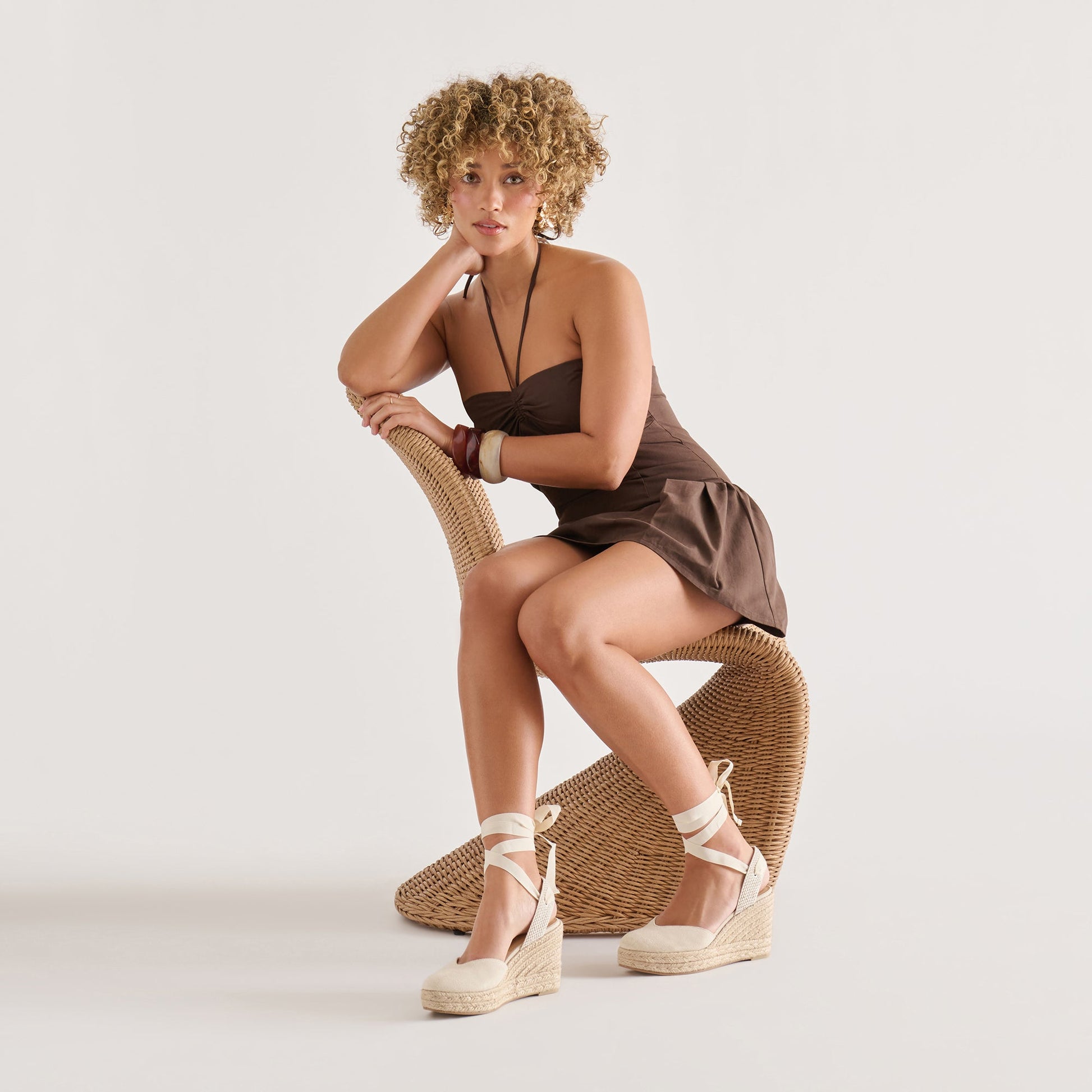 Noura Ecru Linen Wedges Dolce Vita On sale