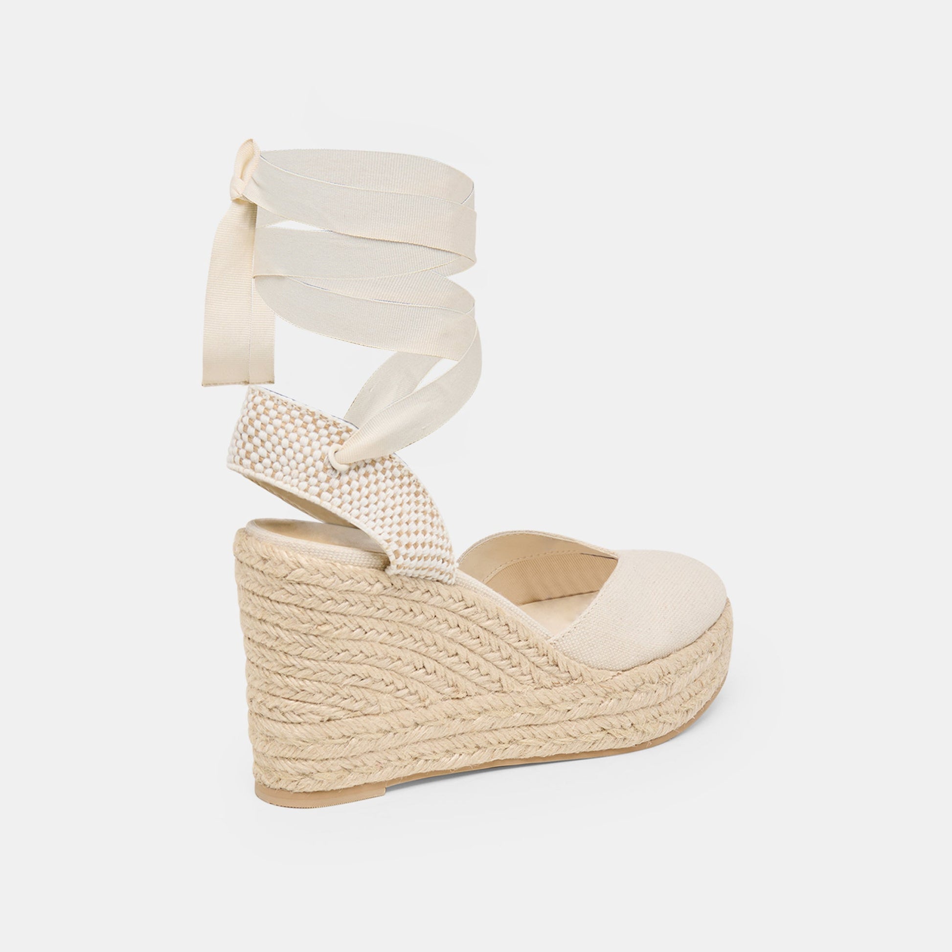 Noura Ecru Linen Wedges Dolce Vita On sale