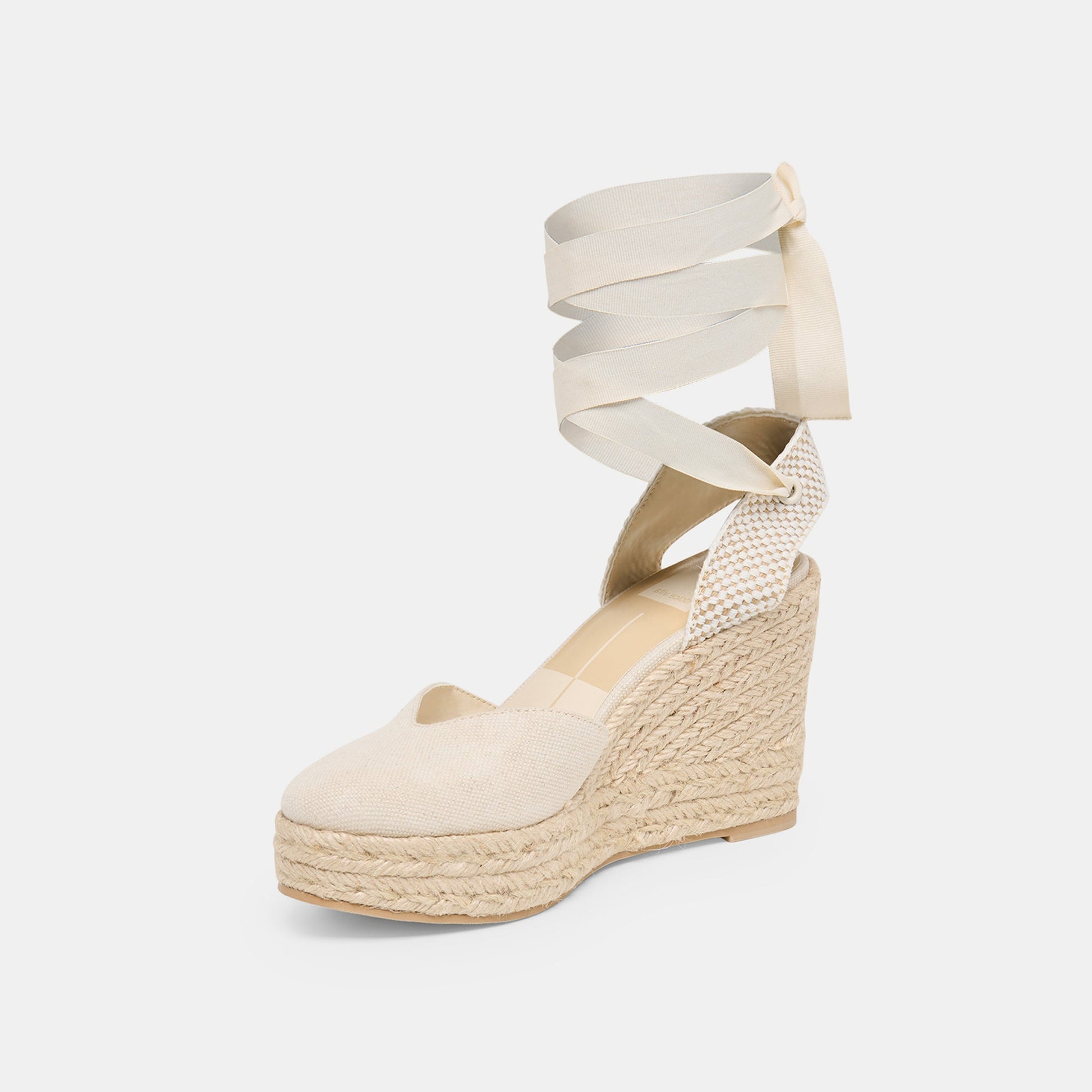 Noura Ecru Linen Wedges Dolce Vita On sale