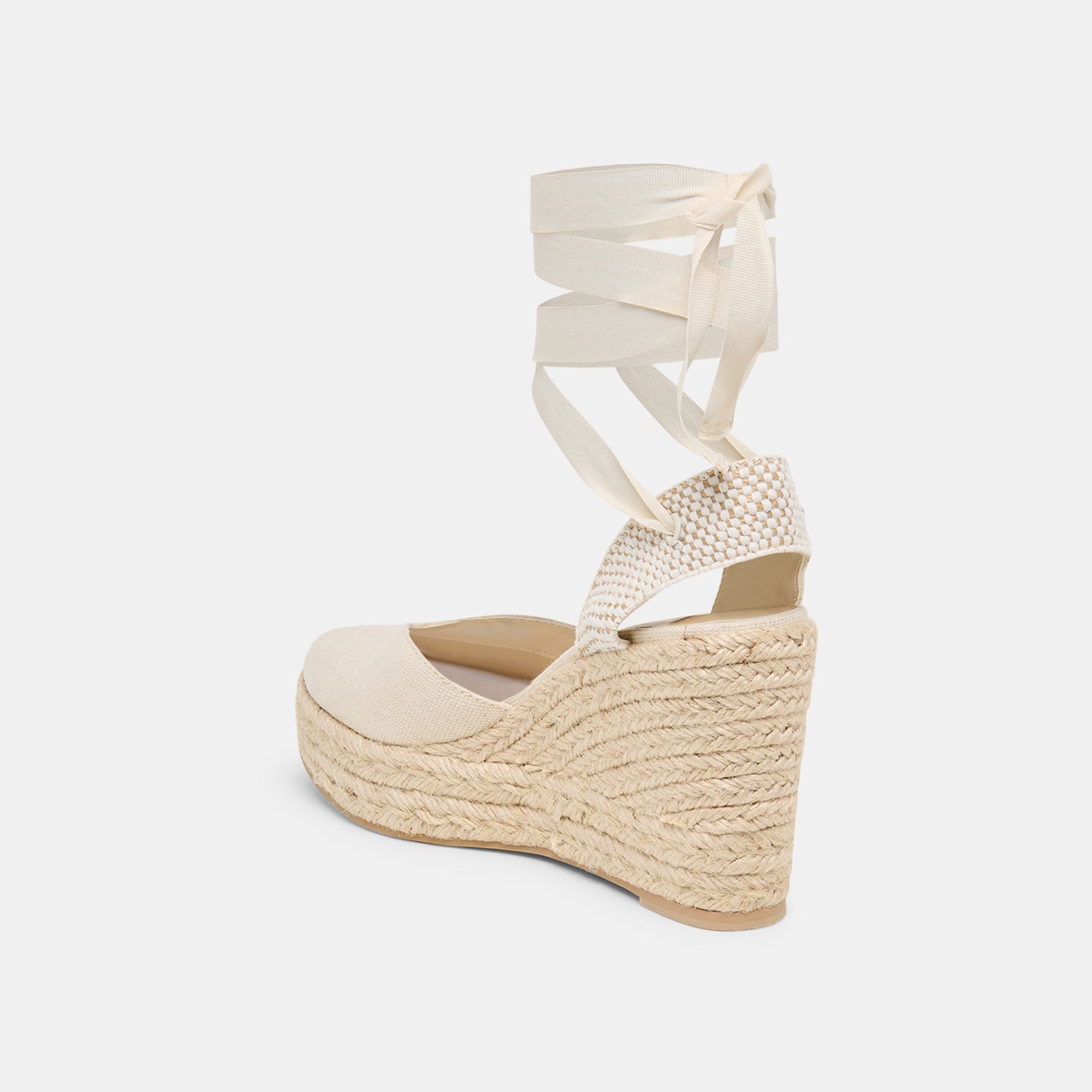 Noura Ecru Linen Wedges Dolce Vita On sale