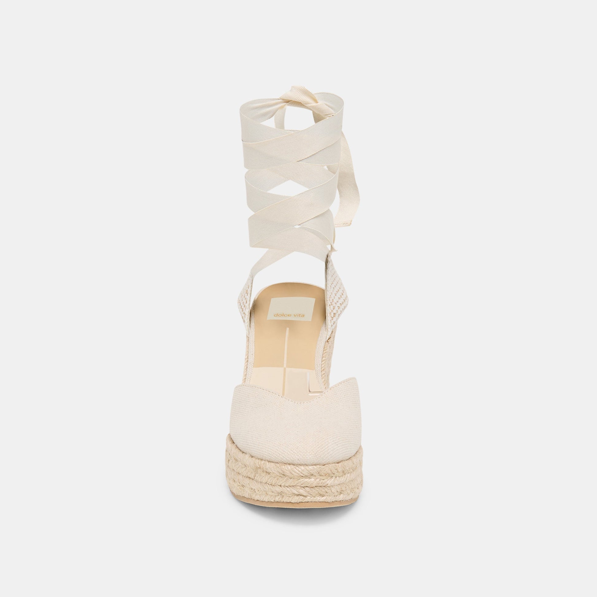 Noura Ecru Linen Wedges Dolce Vita On sale