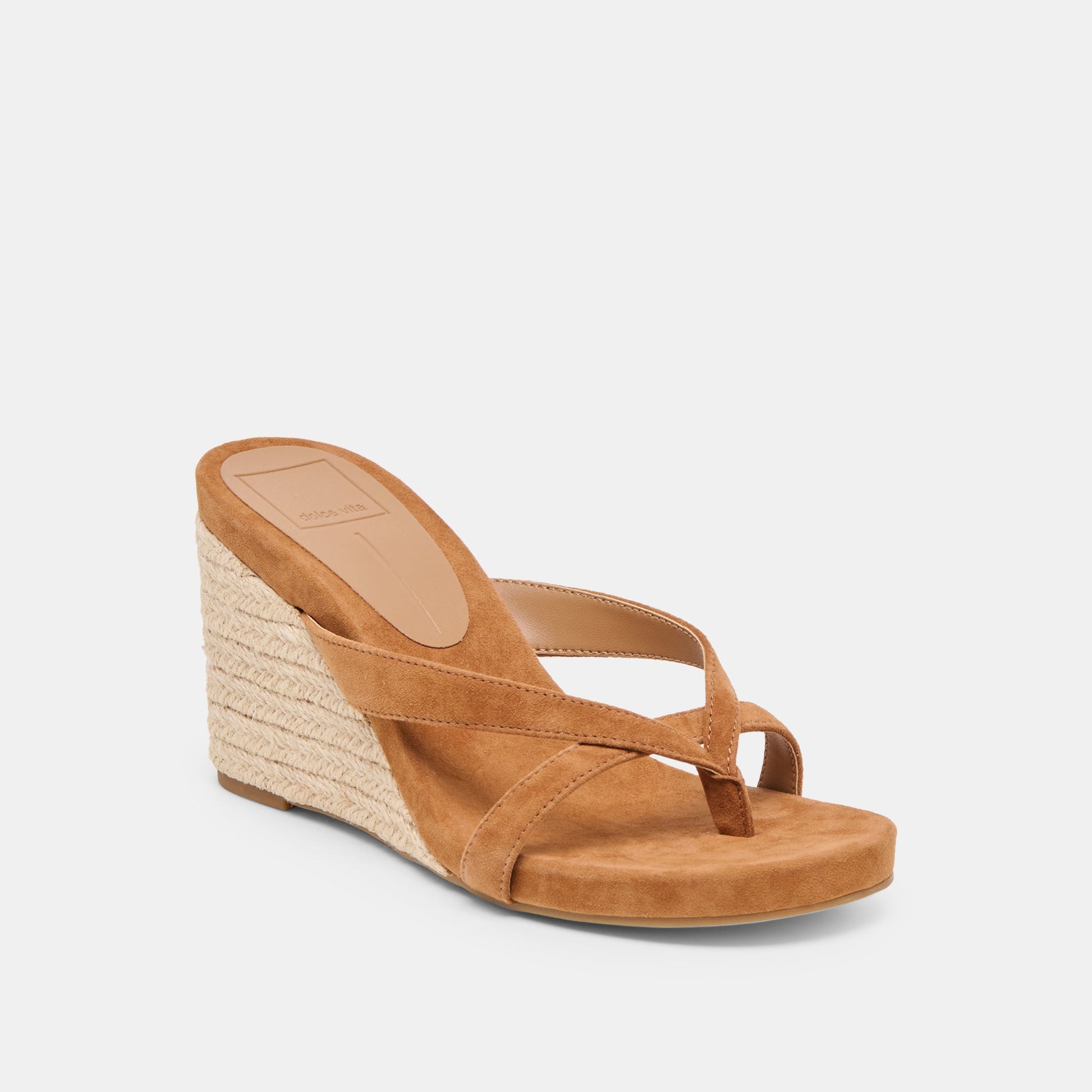 Helan Espadrille Brown Suede Wedges Dolce Vita us
