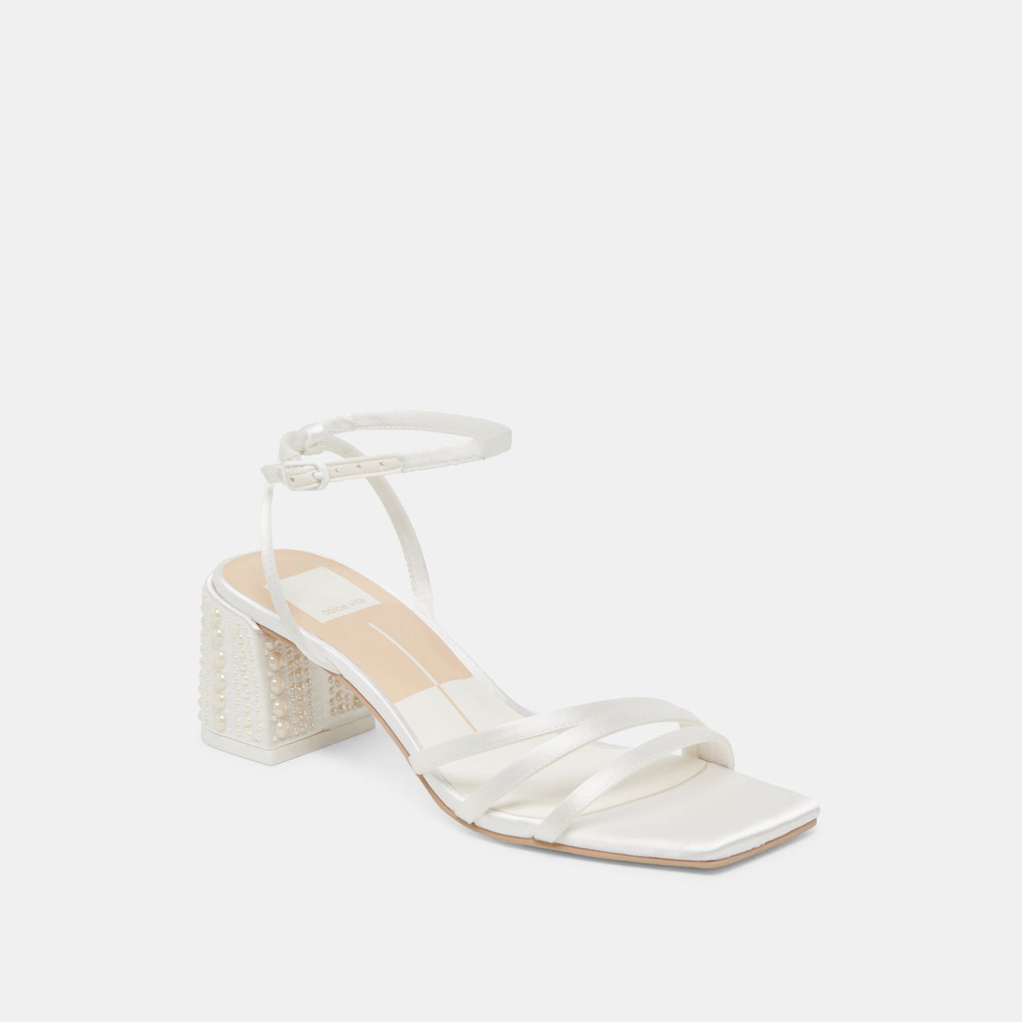 YSABEL PEARL HEELS TRUE WHITE SATIN
 – Dolce Vita Dolce Vita New