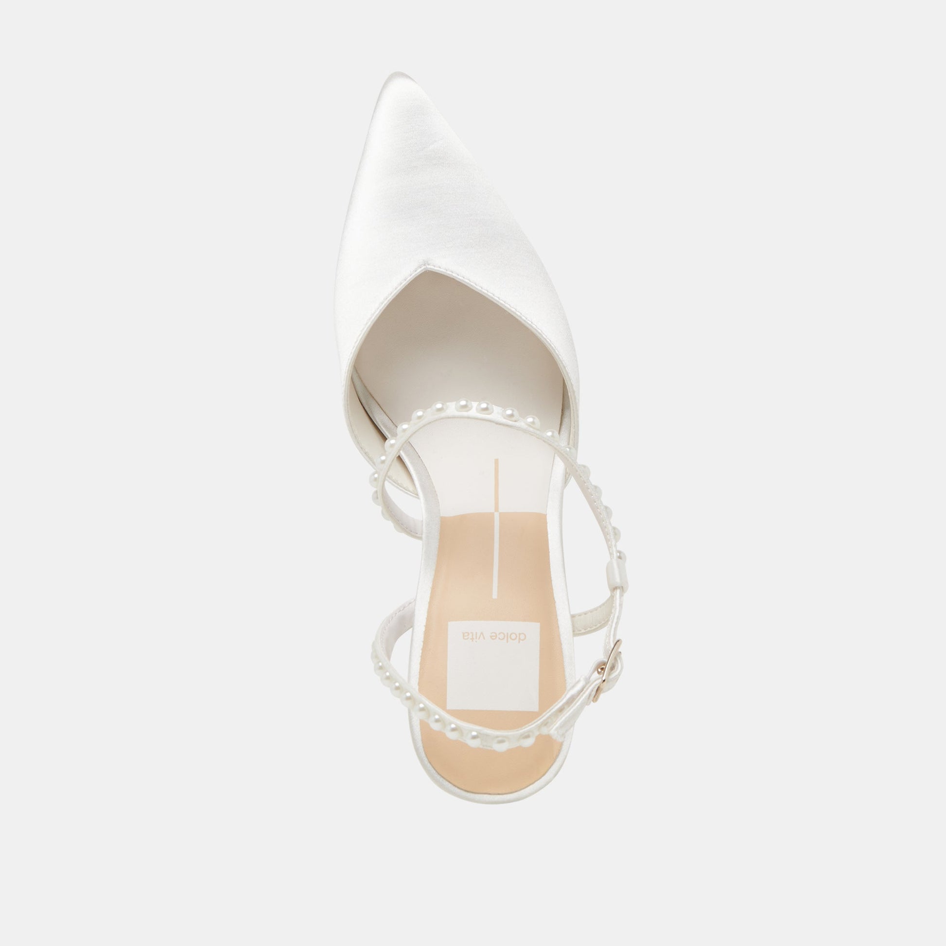 KAMRA PEARL HEELS TRUE WHITE SATIN
 – Dolce Vita Dolce Vita Discount