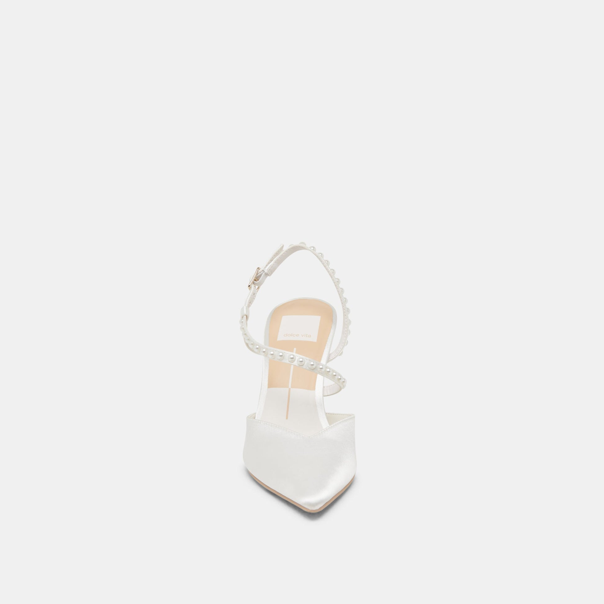KAMRA PEARL HEELS TRUE WHITE SATIN
 – Dolce Vita Dolce Vita Discount