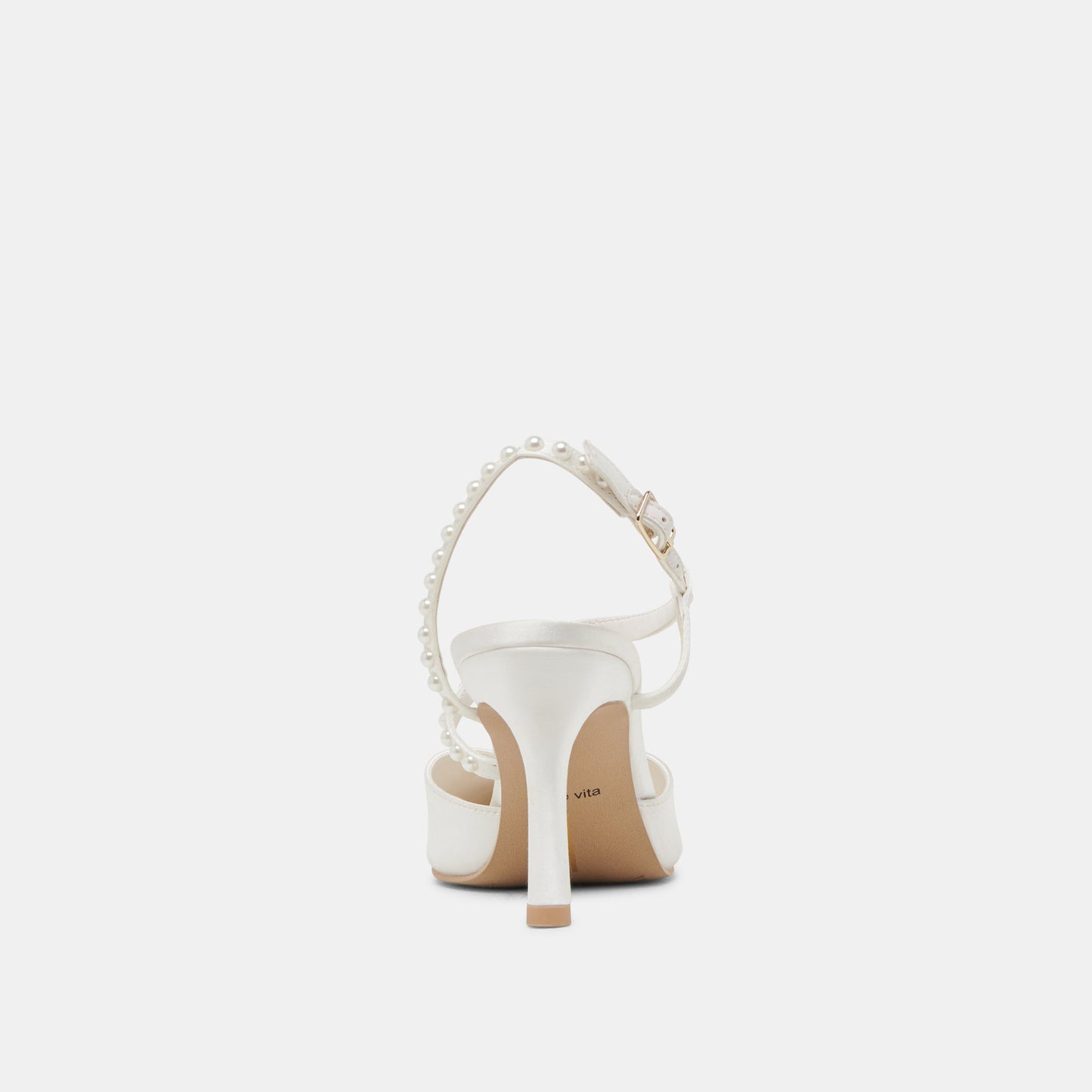 KAMRA PEARL HEELS TRUE WHITE SATIN
 – Dolce Vita Dolce Vita Discount
