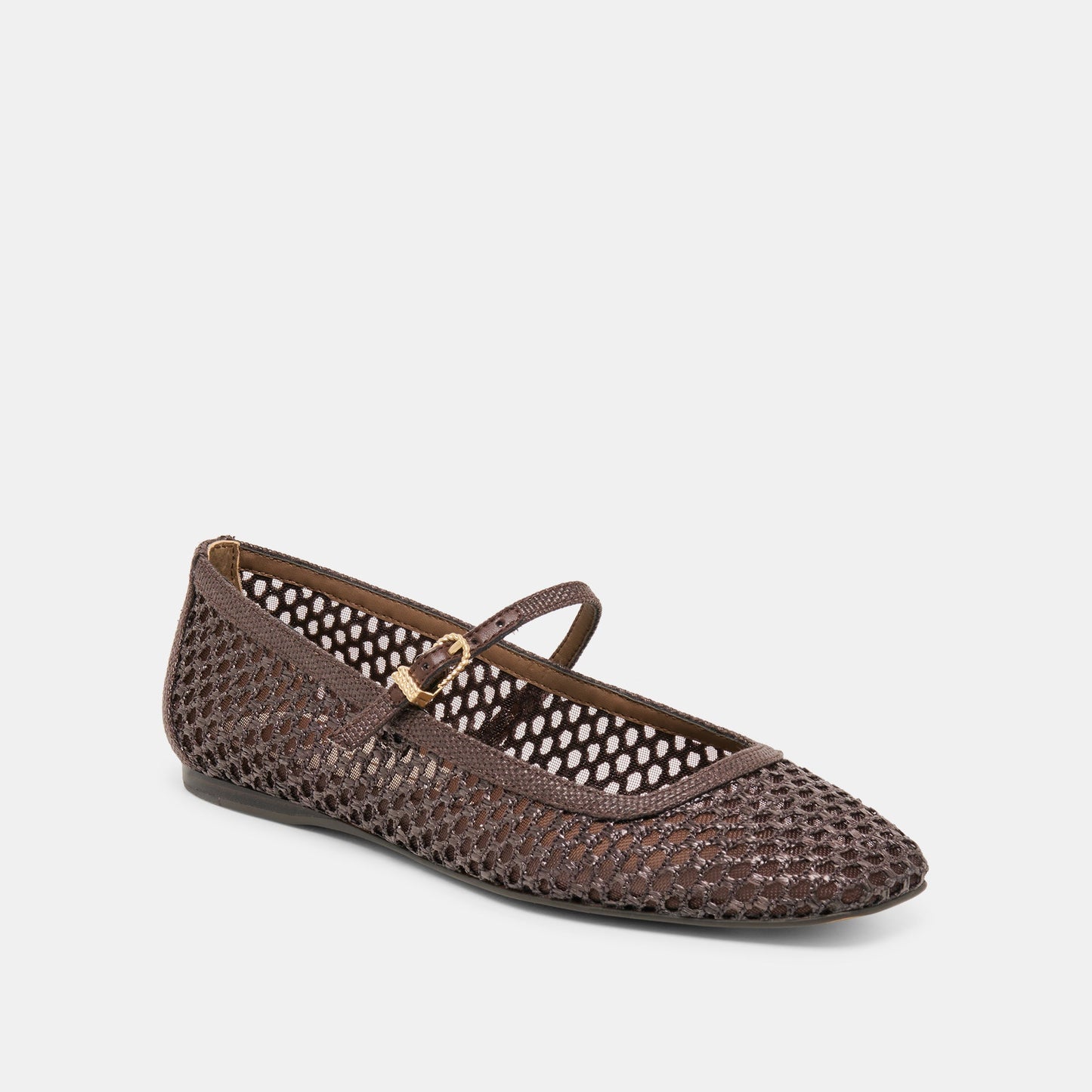 Reyes Chocolate Woven Raffia Ballet Flats Dolce Vita Outlet
