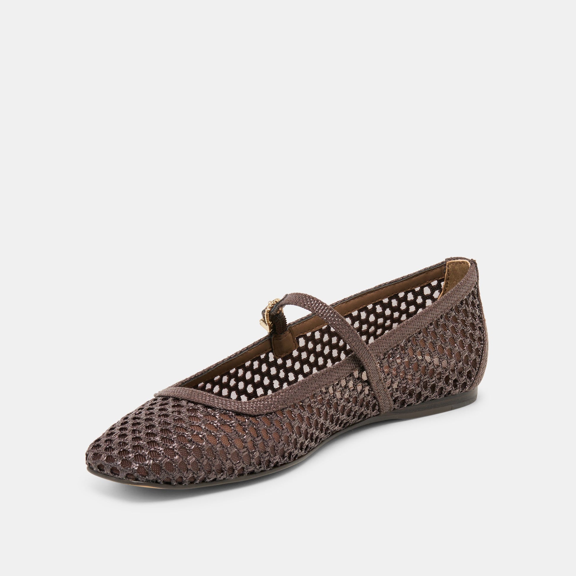 Reyes Chocolate Woven Raffia Ballet Flats Dolce Vita Outlet