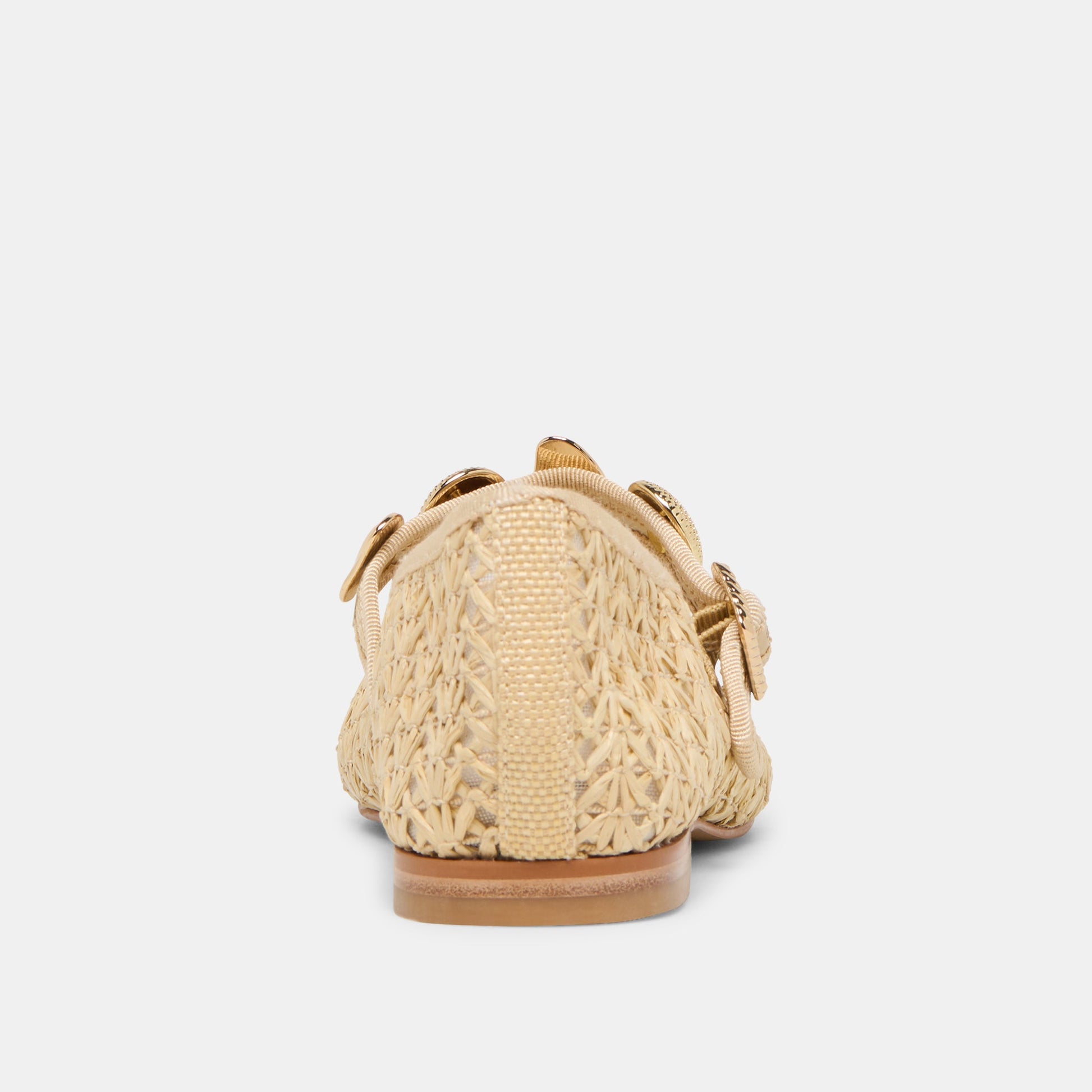 Relan Natural Cross Hatch Raffia Ballet Flats Dolce Vita For sale