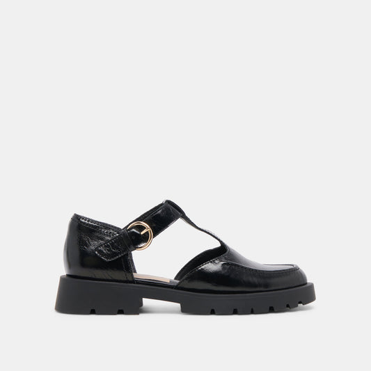 EMILIO FLATS MIDNIGHT CRINKLE PATENT LEATHER
 – Dolce Vita Dolce Vita Discount
