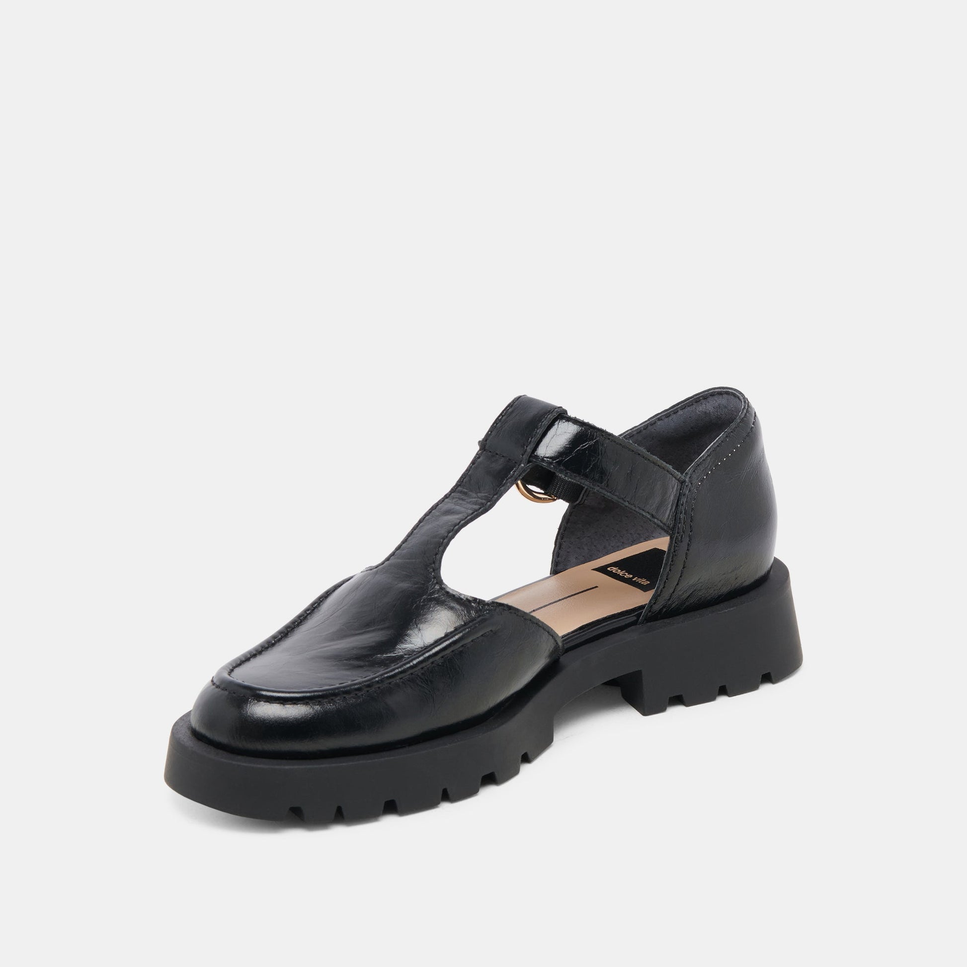 EMILIO FLATS MIDNIGHT CRINKLE PATENT LEATHER
 – Dolce Vita Dolce Vita Discount