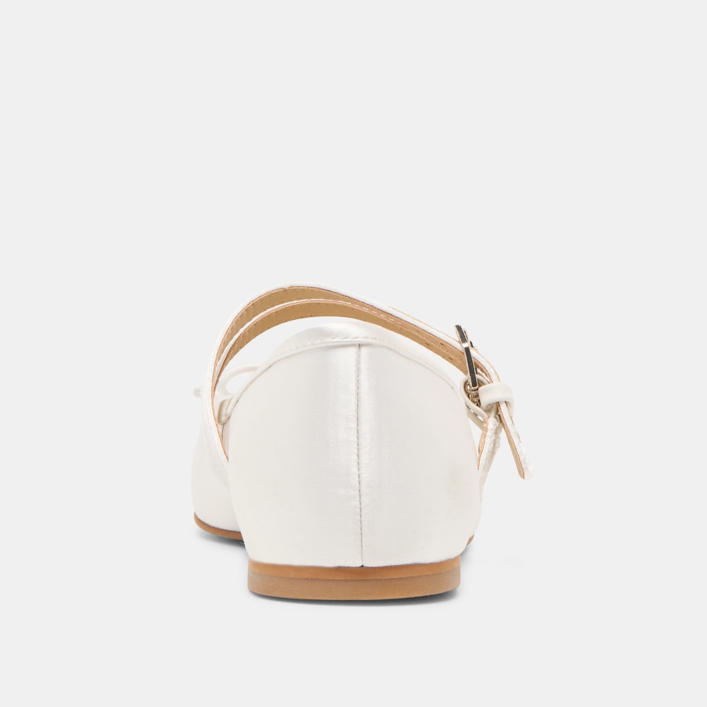 Gibsen True White Satin Ballet Flats Dolce Vita us