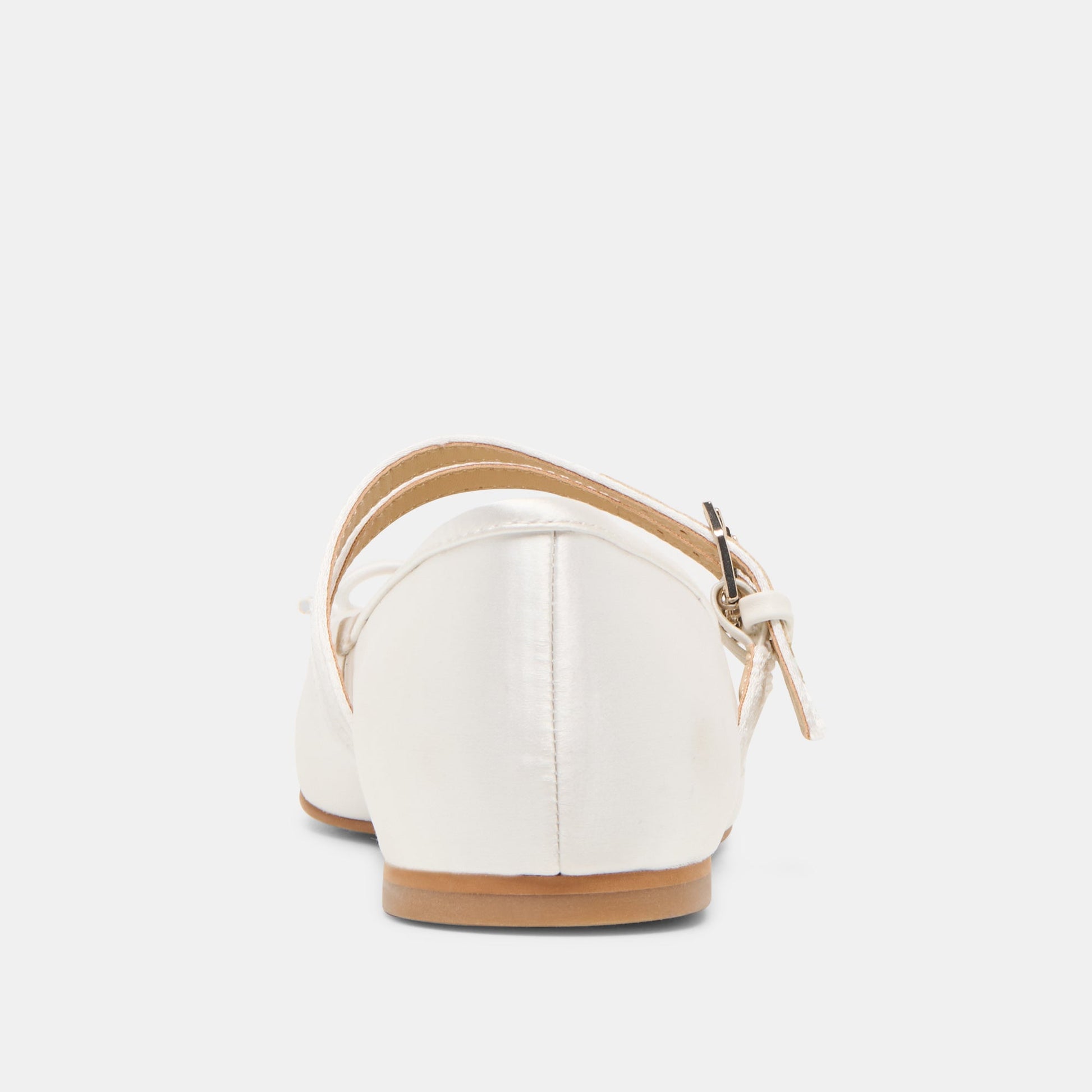Gibsen True White Satin Ballet Flats Dolce Vita us