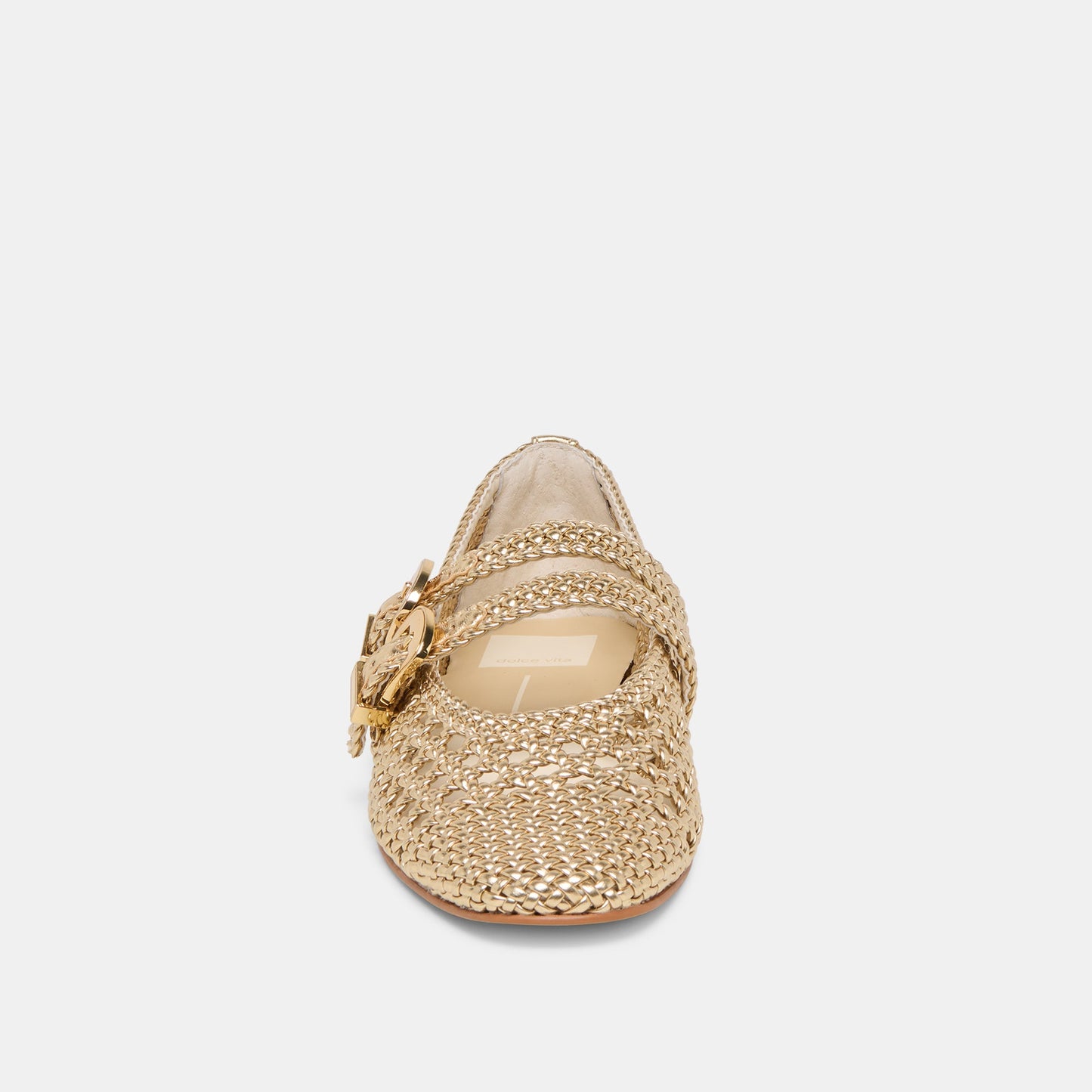 Baylee Gold Woven Stella Ballet Flats Dolce Vita New